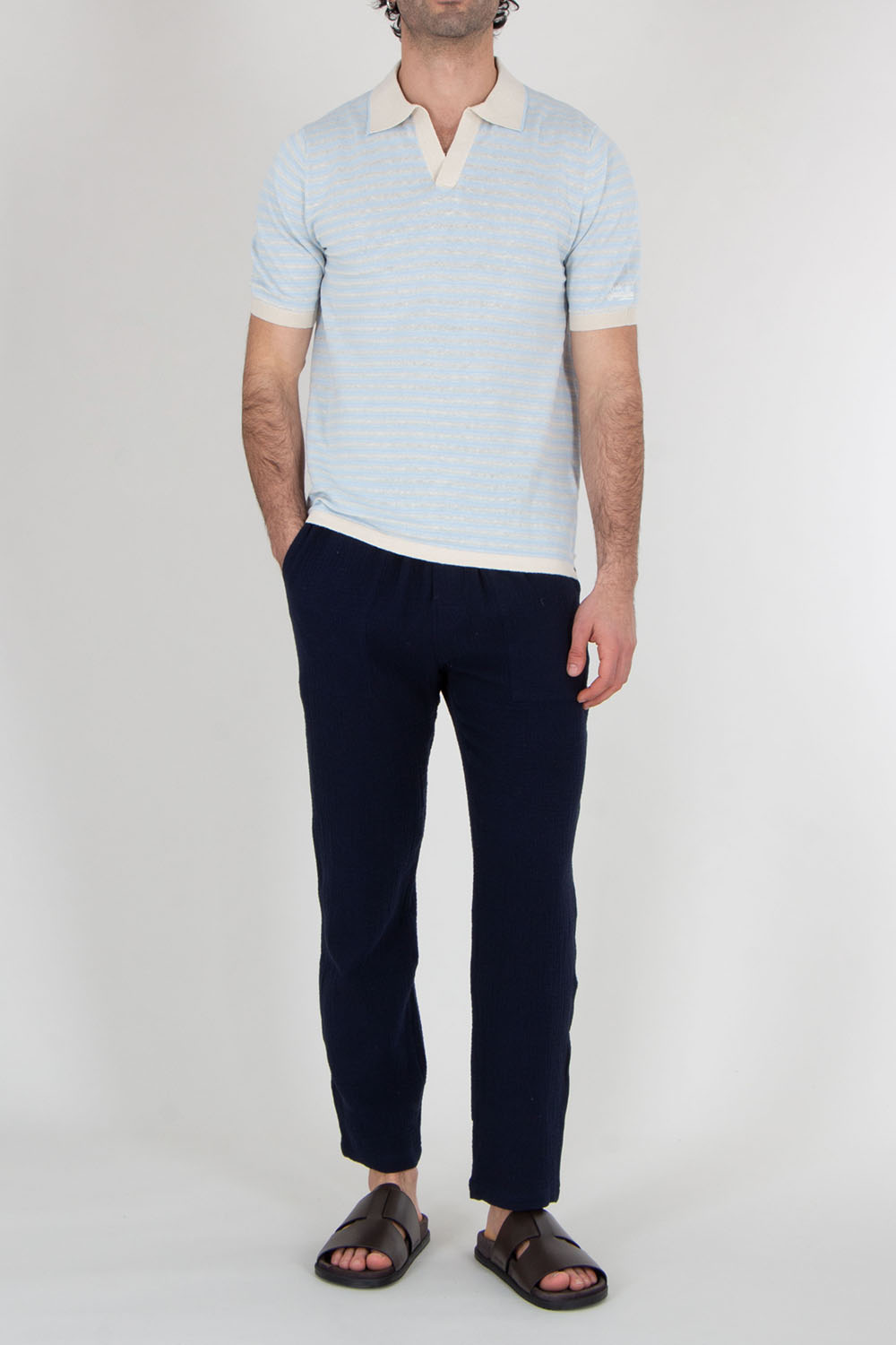 MC 2 SAINT BARTH Buttonless Knitted Polo Shirt Sloan