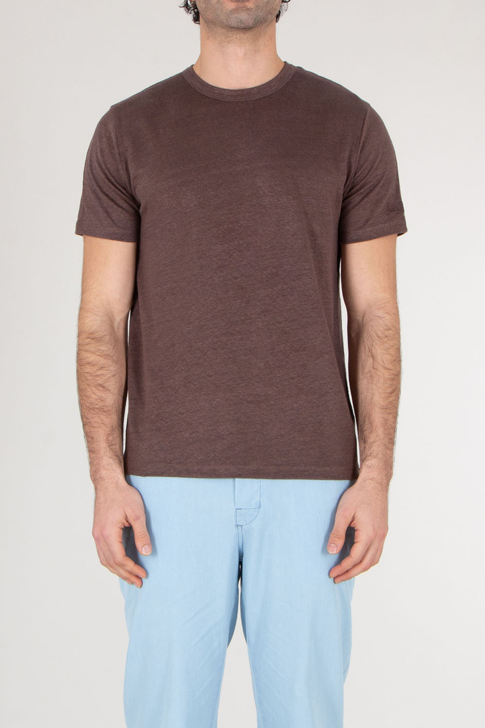 MC 2 SAINT BARTH Regular fit short sleeve Linen T-Shirt Ecsta