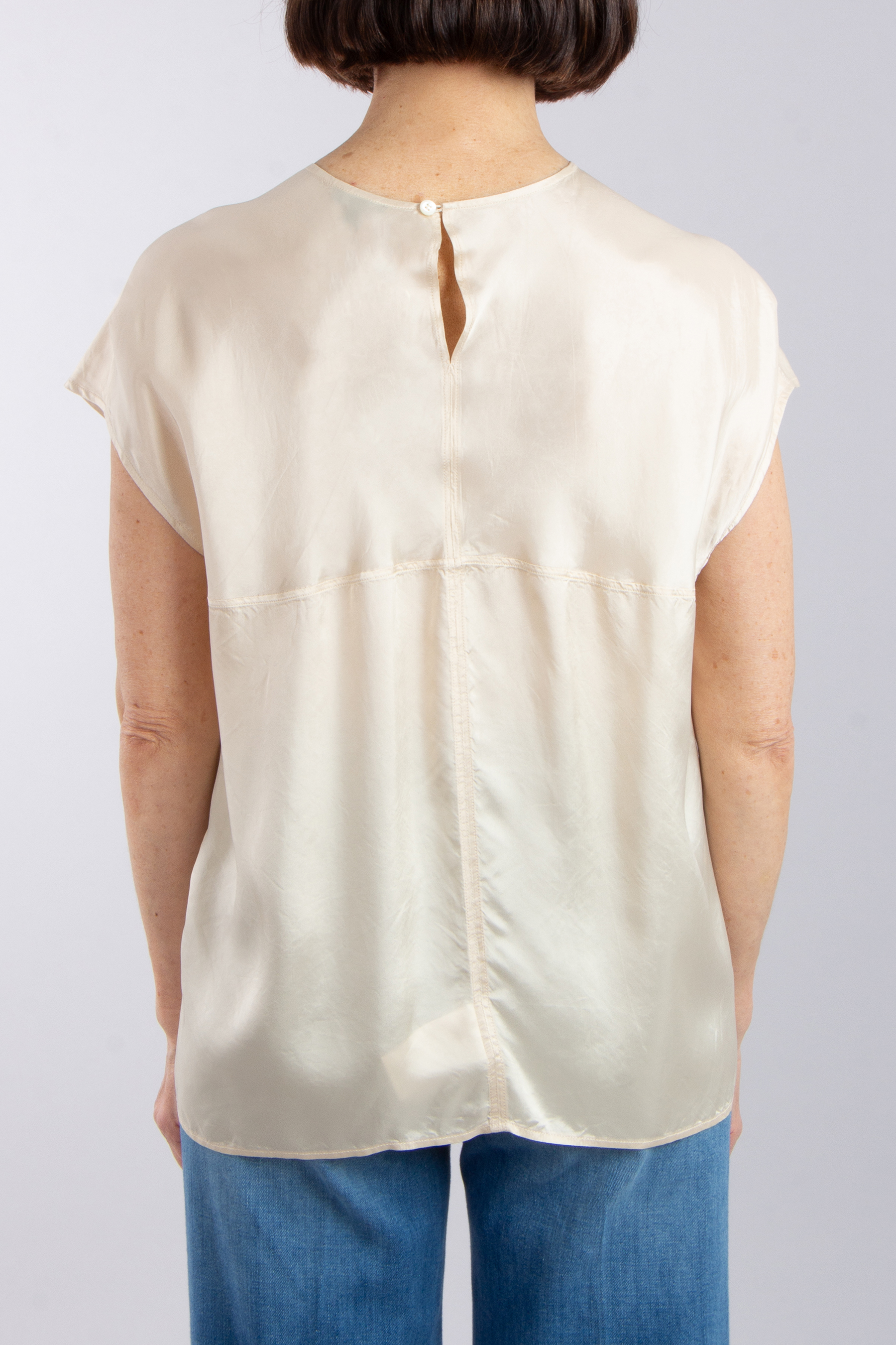 ASPESI Short Sleeve Viscose Blouse