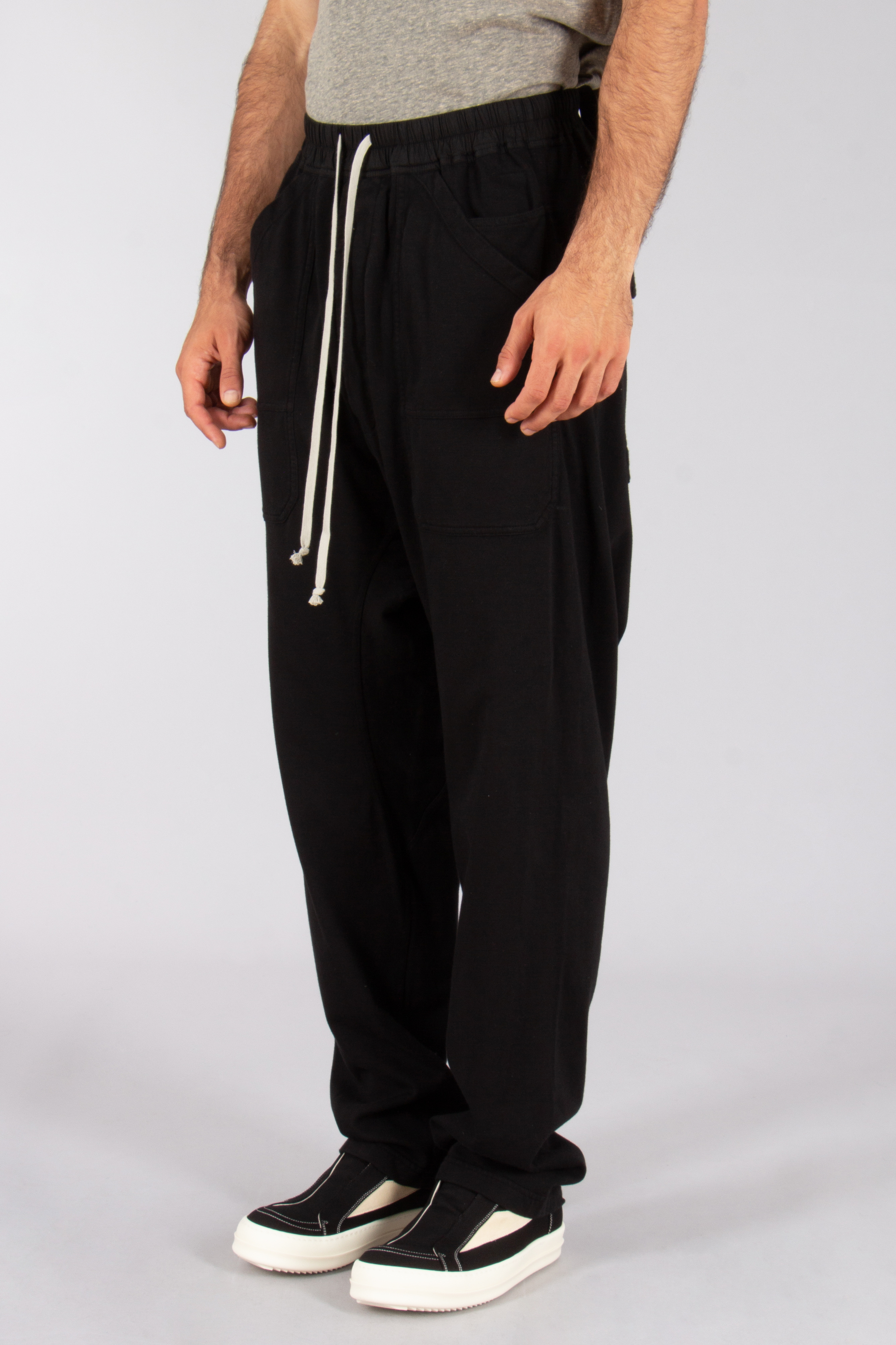 RICK OWENS DRKSHDW Regular Fit Compact Heavy Cotton Jersey Classic Cargo Drawstring Sweatpants Hosen, Erwachsener, Männlich, Mann, Person