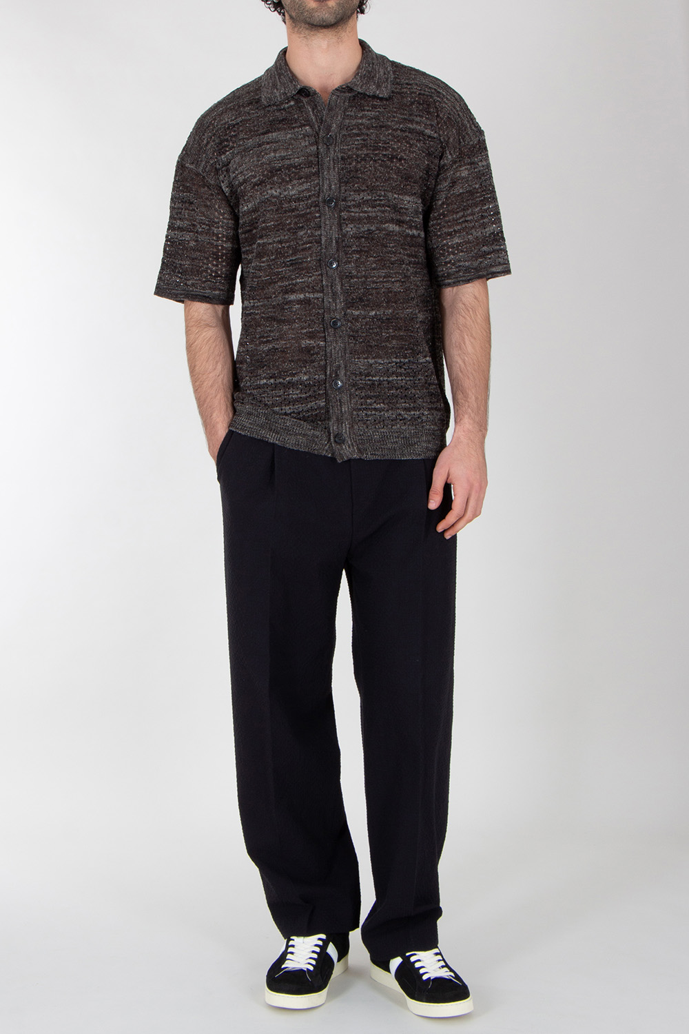 ROBERTO COLLINA Cotton Linen Knitted Shirt