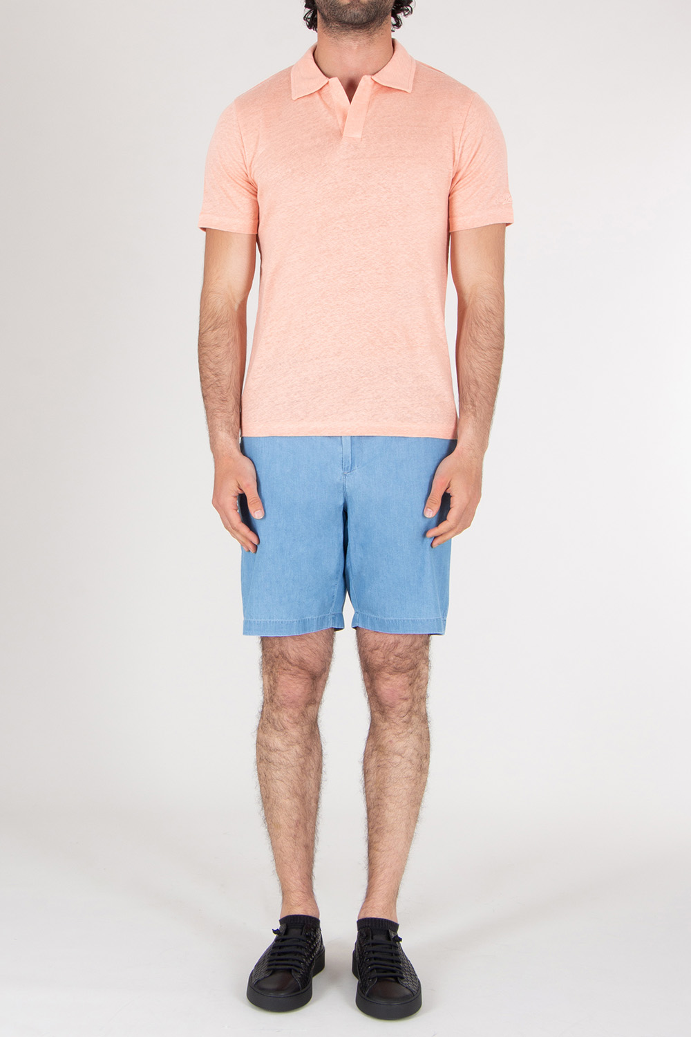 MC2 SAINT BARTH Regular Fit Linen Polo Shirt