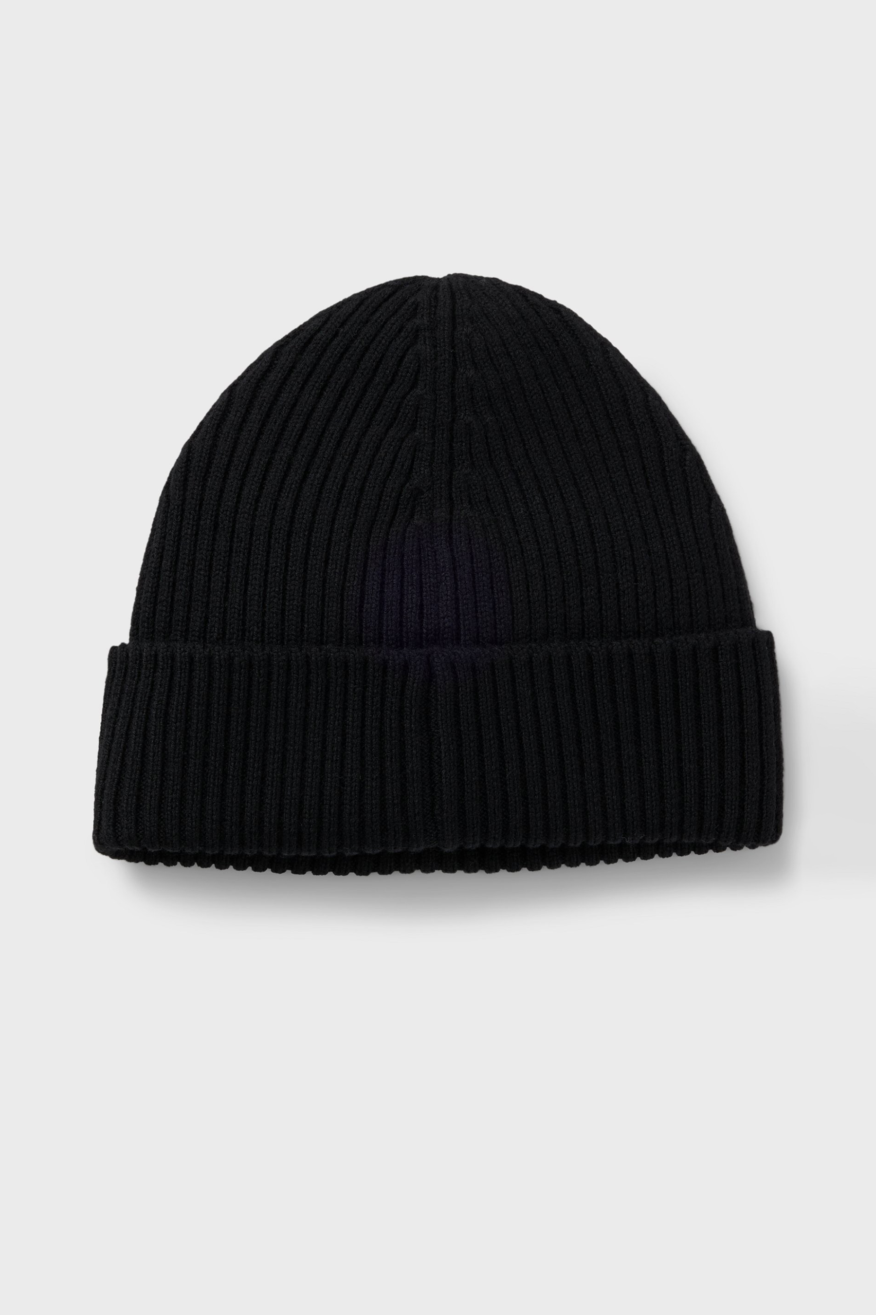 HUGO Ribbed Virgin Wool Beanie Hat Xola Mütze, Kleidung, Hut