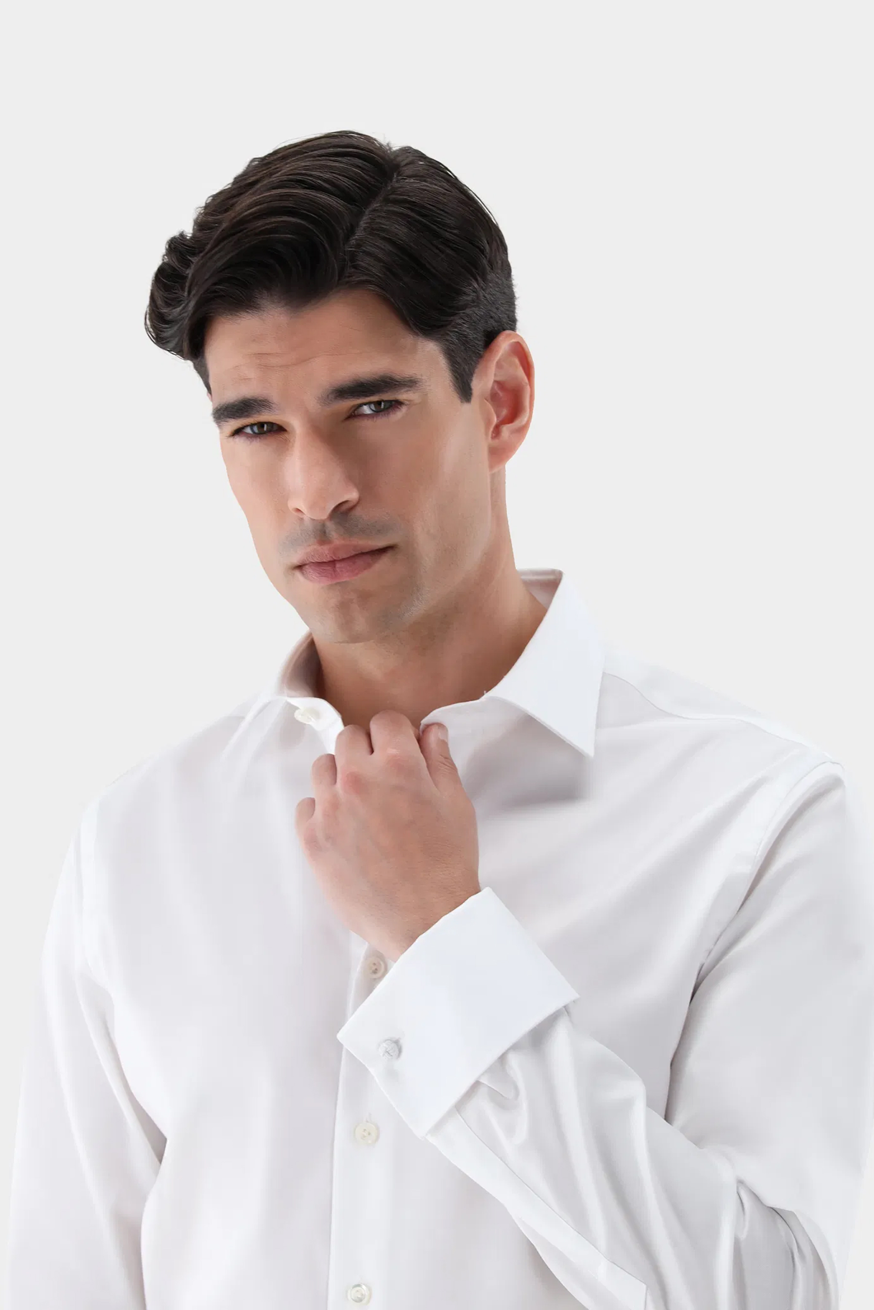 VAN LAACK Slim Fit Cotton Twill Business Shirt Ret-DSFN Hemd, Kleid, Hemd, Kopf, Person, Gesicht