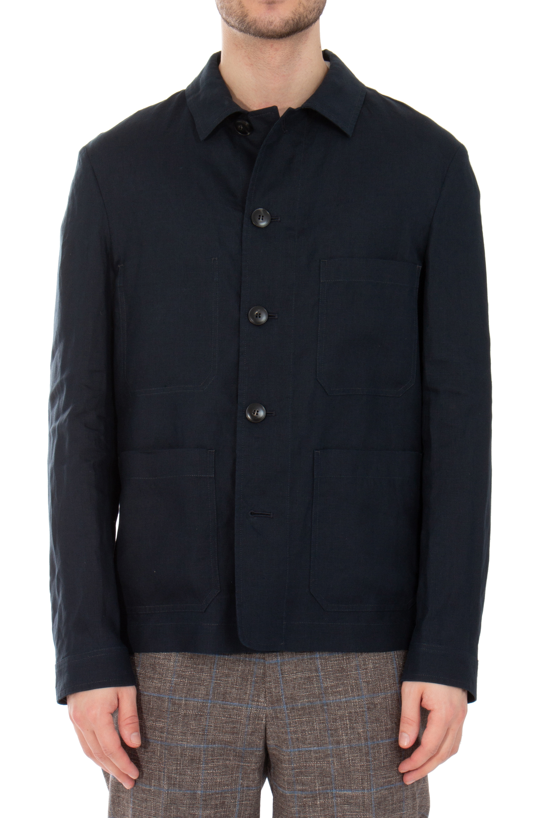 CANALI Relaxed Fit Linen Overshirt CANALI Relaxed Fit Linen Overshirt