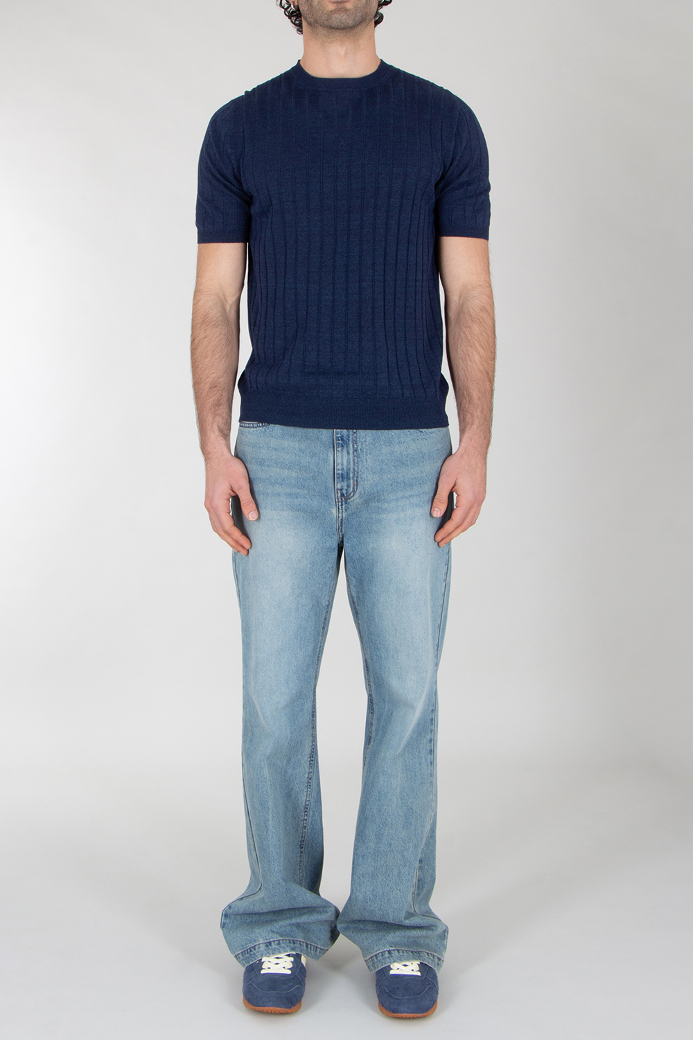  BOGLIOLI Knitted Cotton Linen T-Shirt