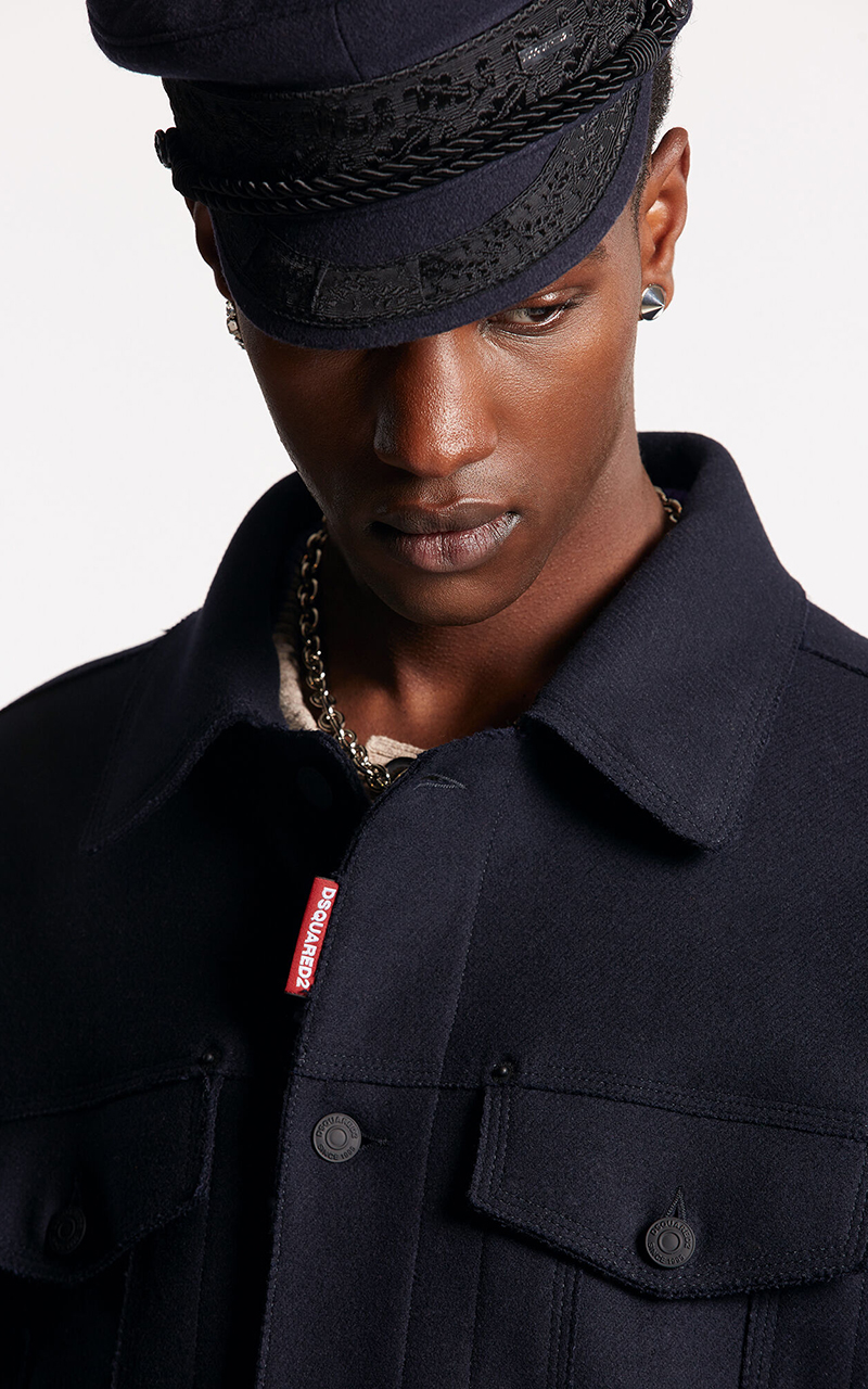 DSQUARED2 Felt Wool Jean Kaban Jacket