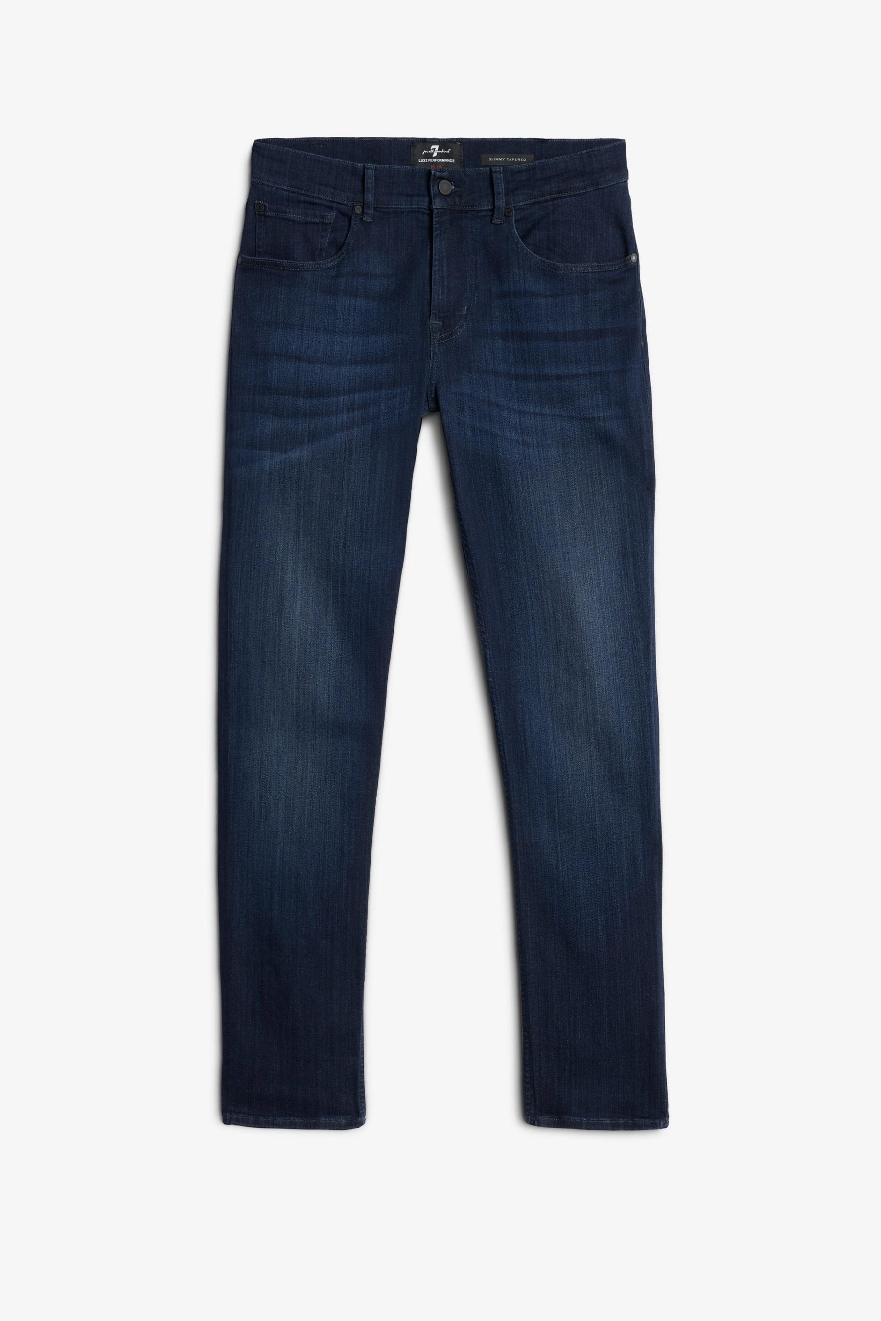 7 FOR ALL MANKIND Slim Tapered Fit Luxe Performance Plus Deep Blue Denim Jeans Slimmy Tapered Bekleidung, Jeans, Hosen