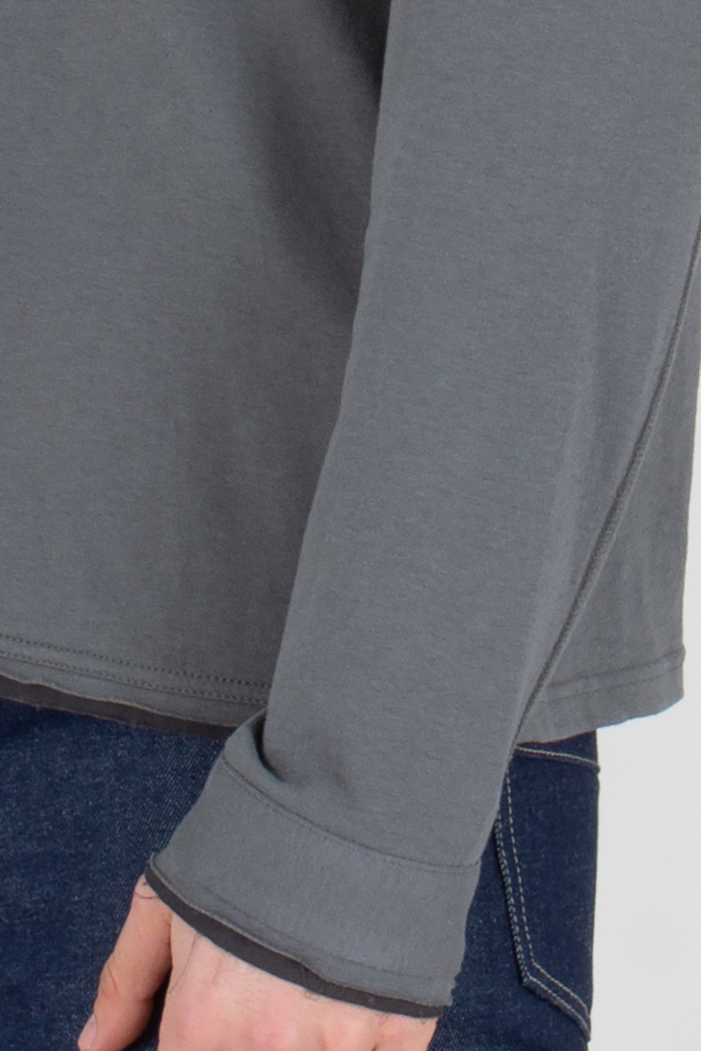 XLIM Long Sleeve Raw Edge Polo Shirt 