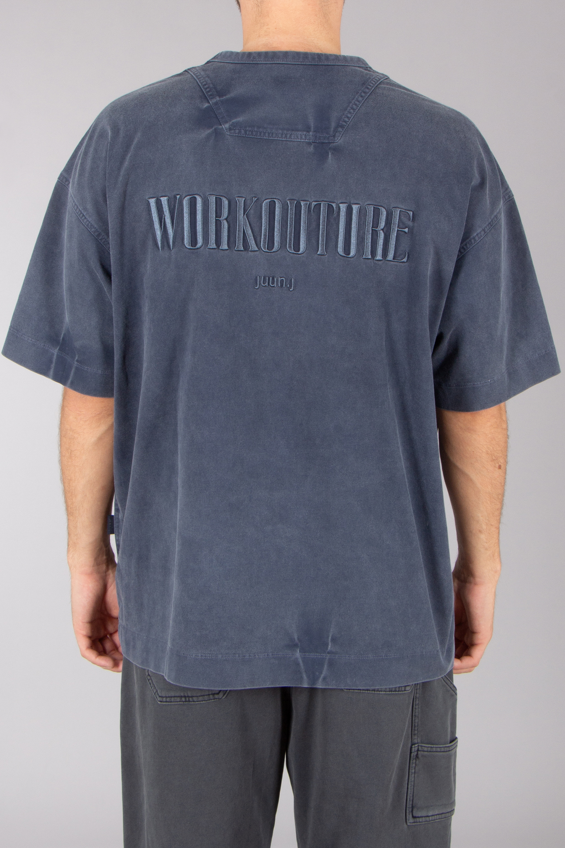 JUUN.J Oversized WORKOUTURE Embroidery Cotton Jersey T-Shirt JUUN.J Oversized WORKOUTURE Embroidery Cotton Jersey T-Shirt