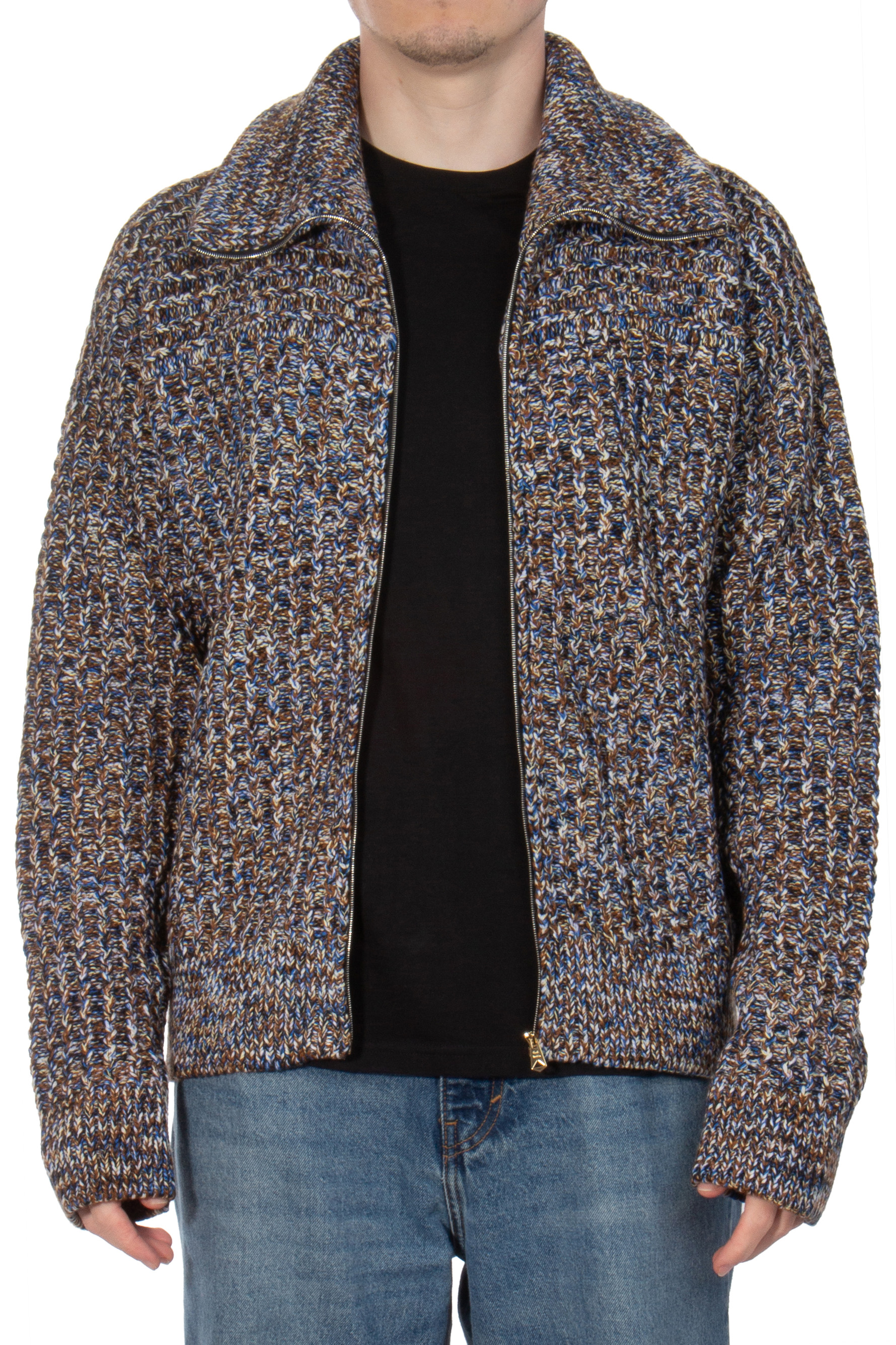 PAUL SMITH Heavy Wool & Organic Cotton Zip Cardigan PAUL SMITH Heavy Wool & Organic Cotton Zip Cardigan