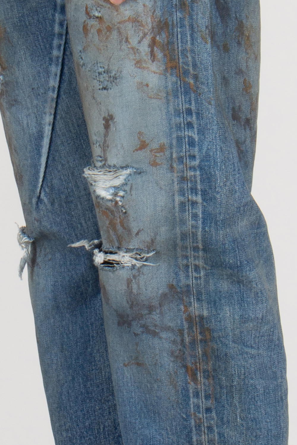 RICK OWENS DRKSHDW Regular Fit Distressed Denim Kurdt Jeans