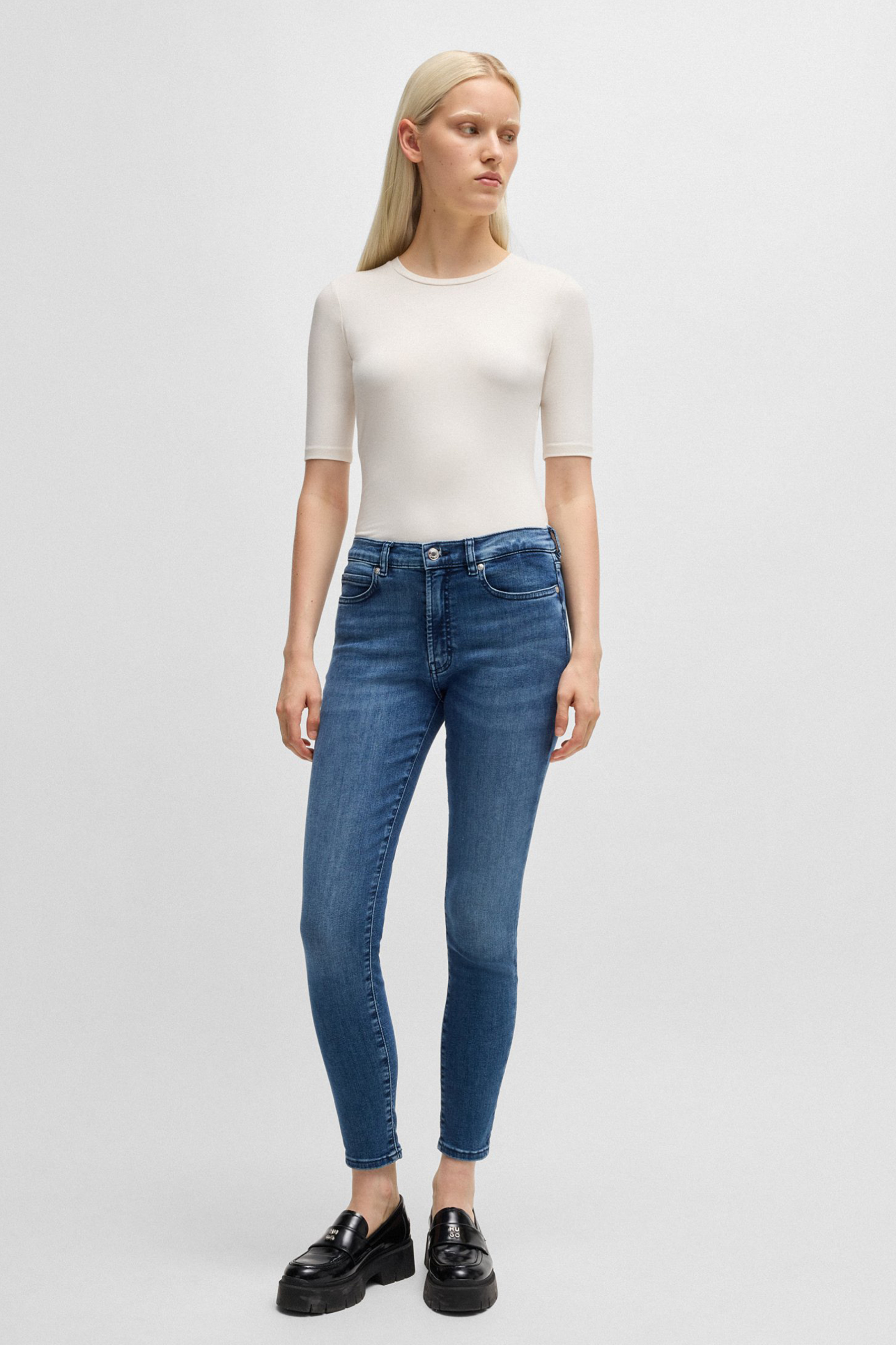 HUGO Slim Fit Cotton-Modal Stretch T-Shirt Darnelia HUGO Slim Fit Cotton-Modal Stretch T-Shirt Darnelia
