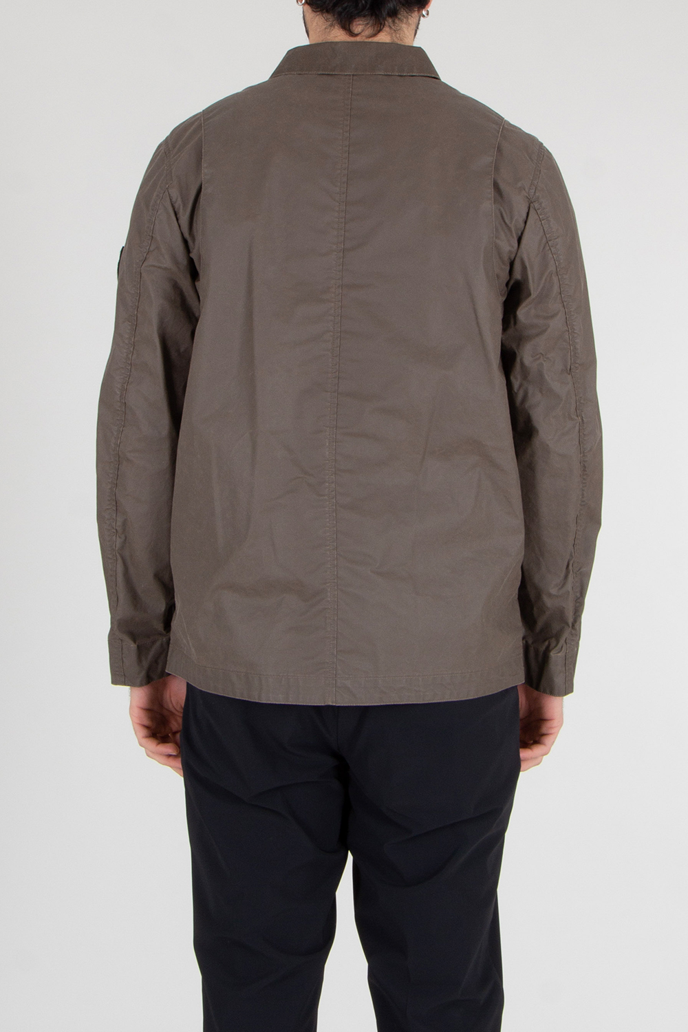 STONE ISLAND Regular Fit Waxed Pigment Cotton Blend Tela Field Jacket