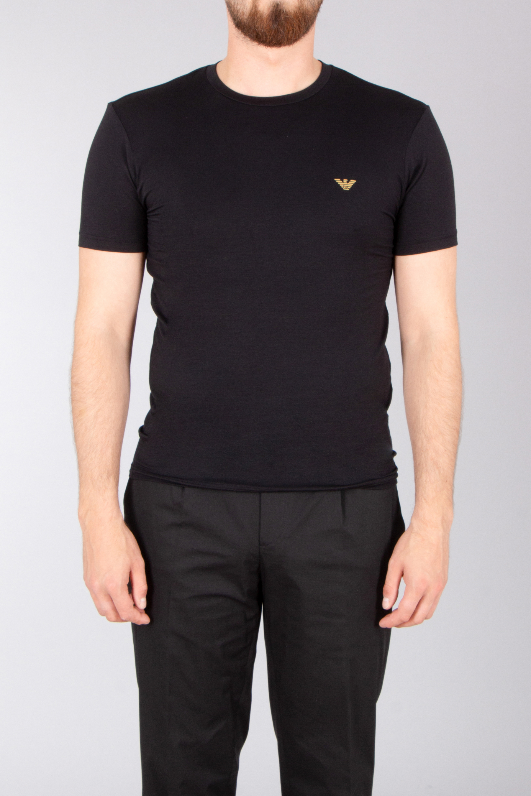 EMPORIO ARMANI 2-Pack Slim Fit Eco-Viscose T-Shirts T-shirt, Erwachsener, Männlich, Mann, Person