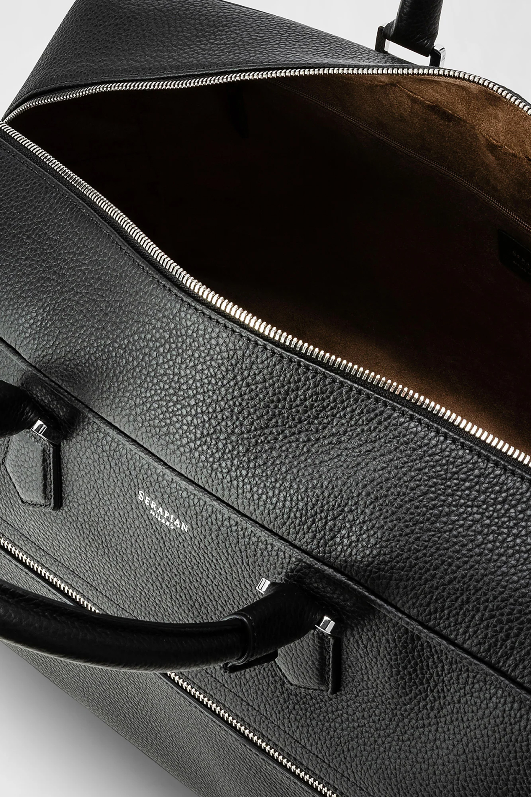 SERAPIAN Medium Cashmere Leather Weekender Bag SERAPIAN Medium Cashmere Leather Weekender Bag