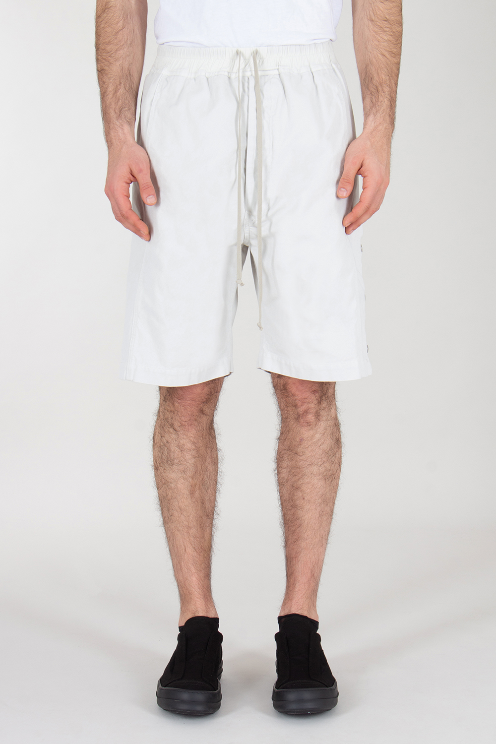 RICK OWENS DRKSHDW Wide Pusher Cotton Canvas Shorts 