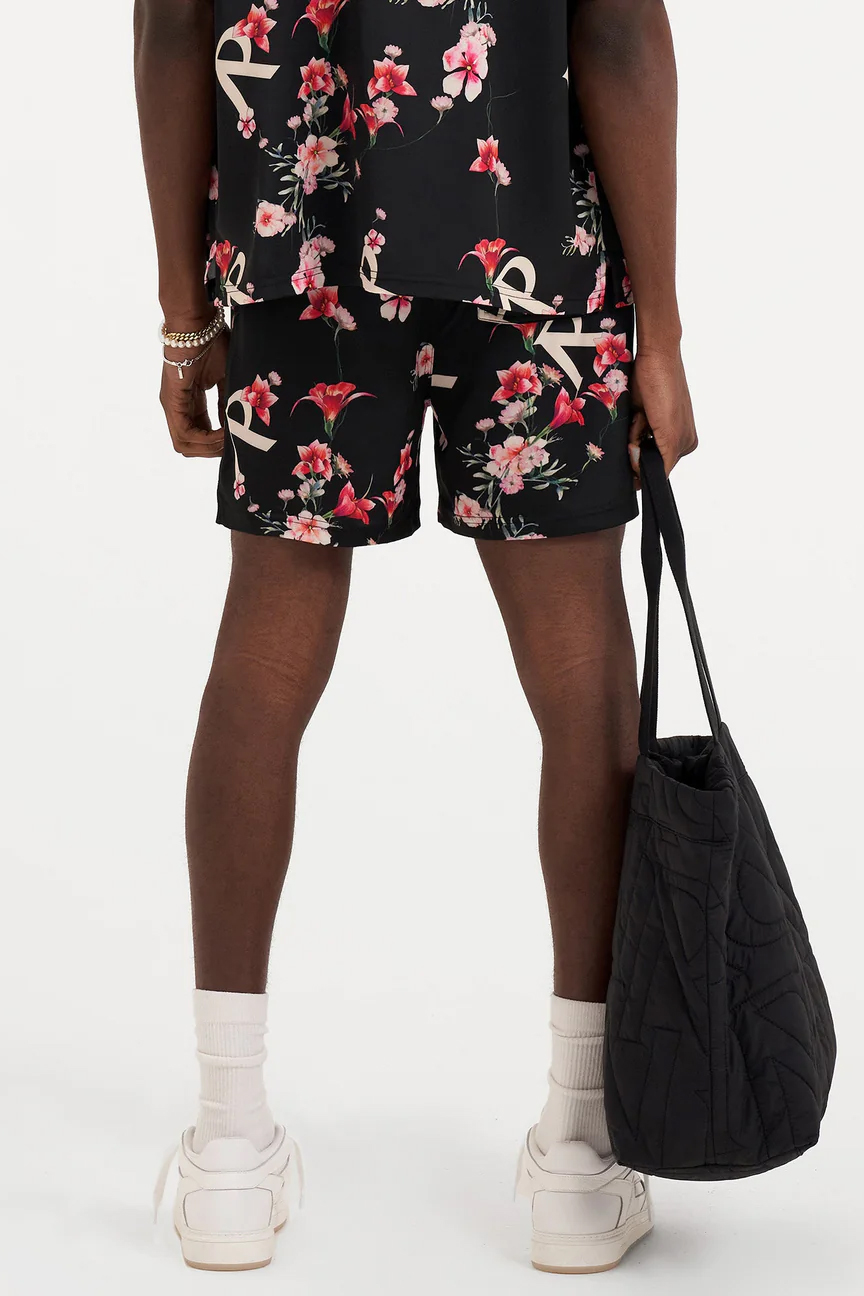 REPRESENT Floral Print Stretch Shorts