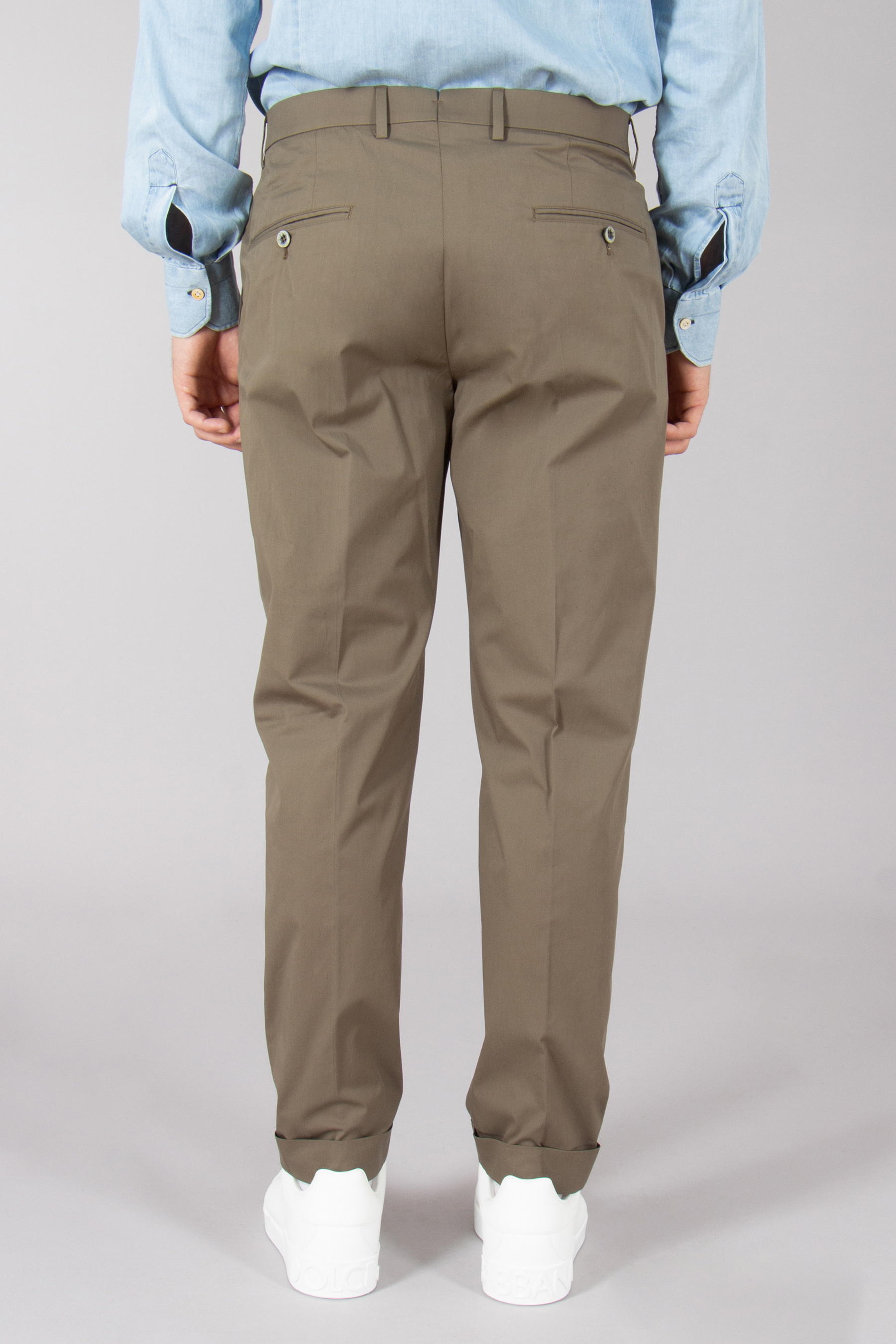 GTA Carrot Fit Stretch Cotton-Nylon Blend Pleated Pants Luca Bekleidung, Hosen, Khaki