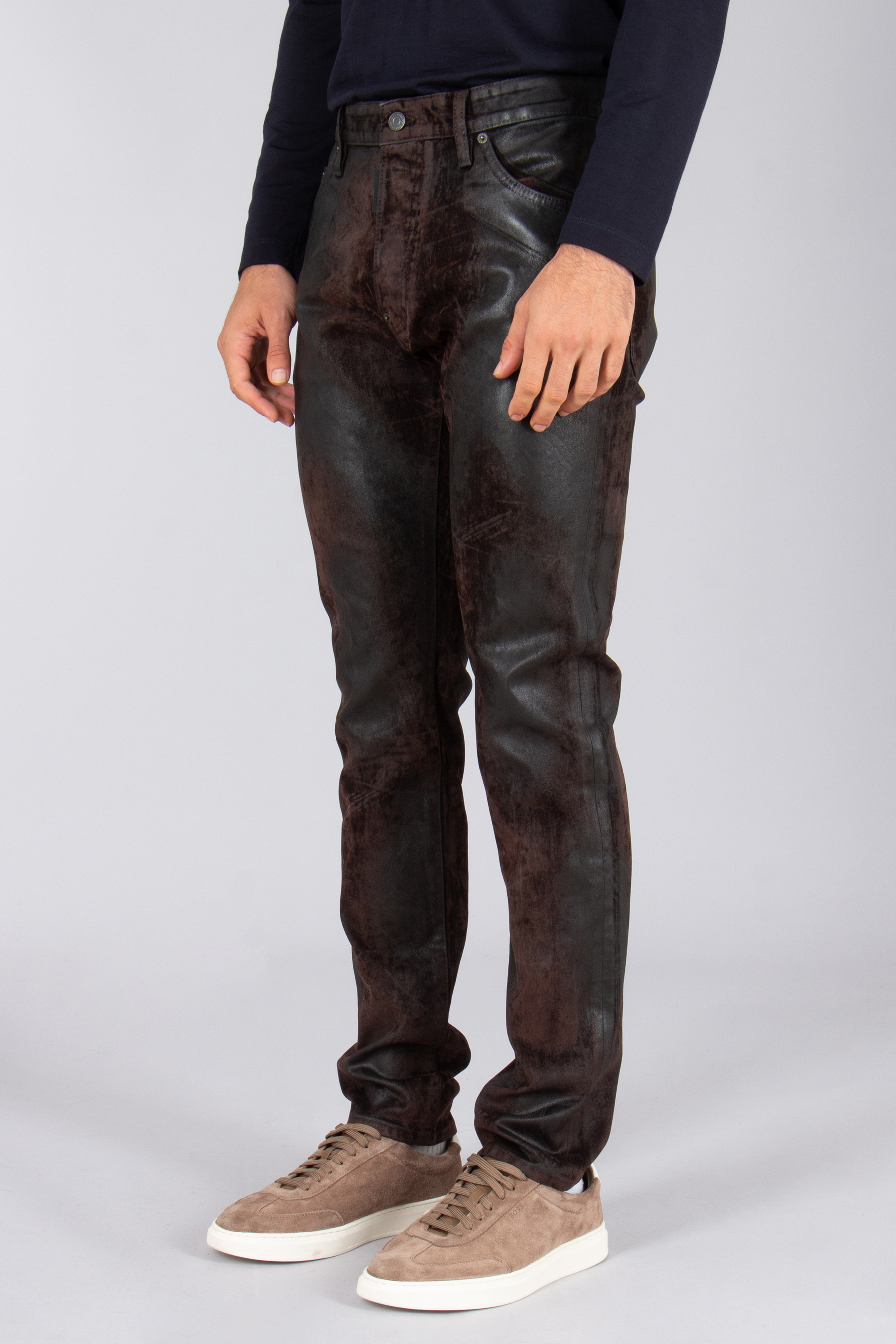 DSQUARED2 Slim Fit Brushed Waxed Cotton Blend Stretch Denim Cool Guy Jeans Hosen, Erwachsener, Männlich, Mann, Person