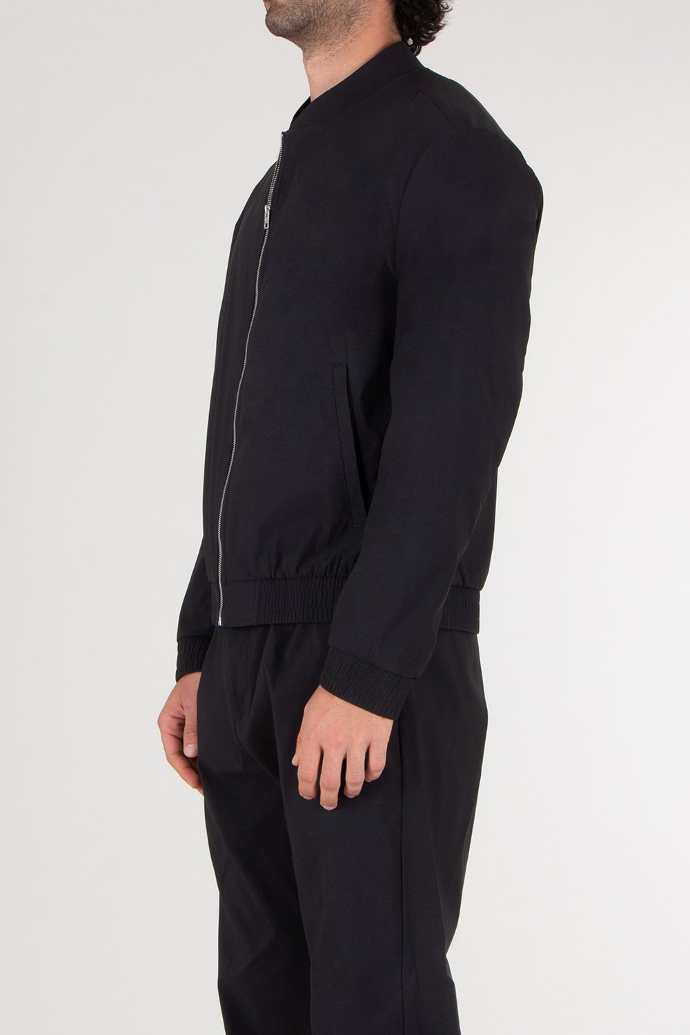 HUGO Regular Fit Stretch Cotton Bomber Jacket
