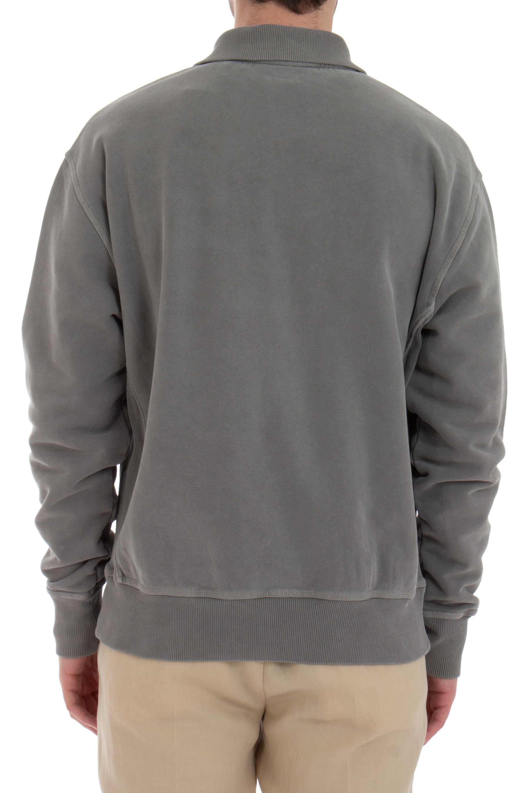 BELSTAFF Cotton Fleece Sweatshirt Mineral Outliner