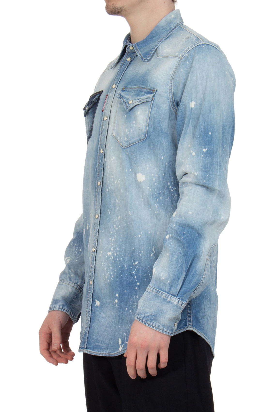 DSQUARED2 Cotton Stretch Denim Bob Shirt DSQUARED2 Cotton Stretch Denim Bob Shirt