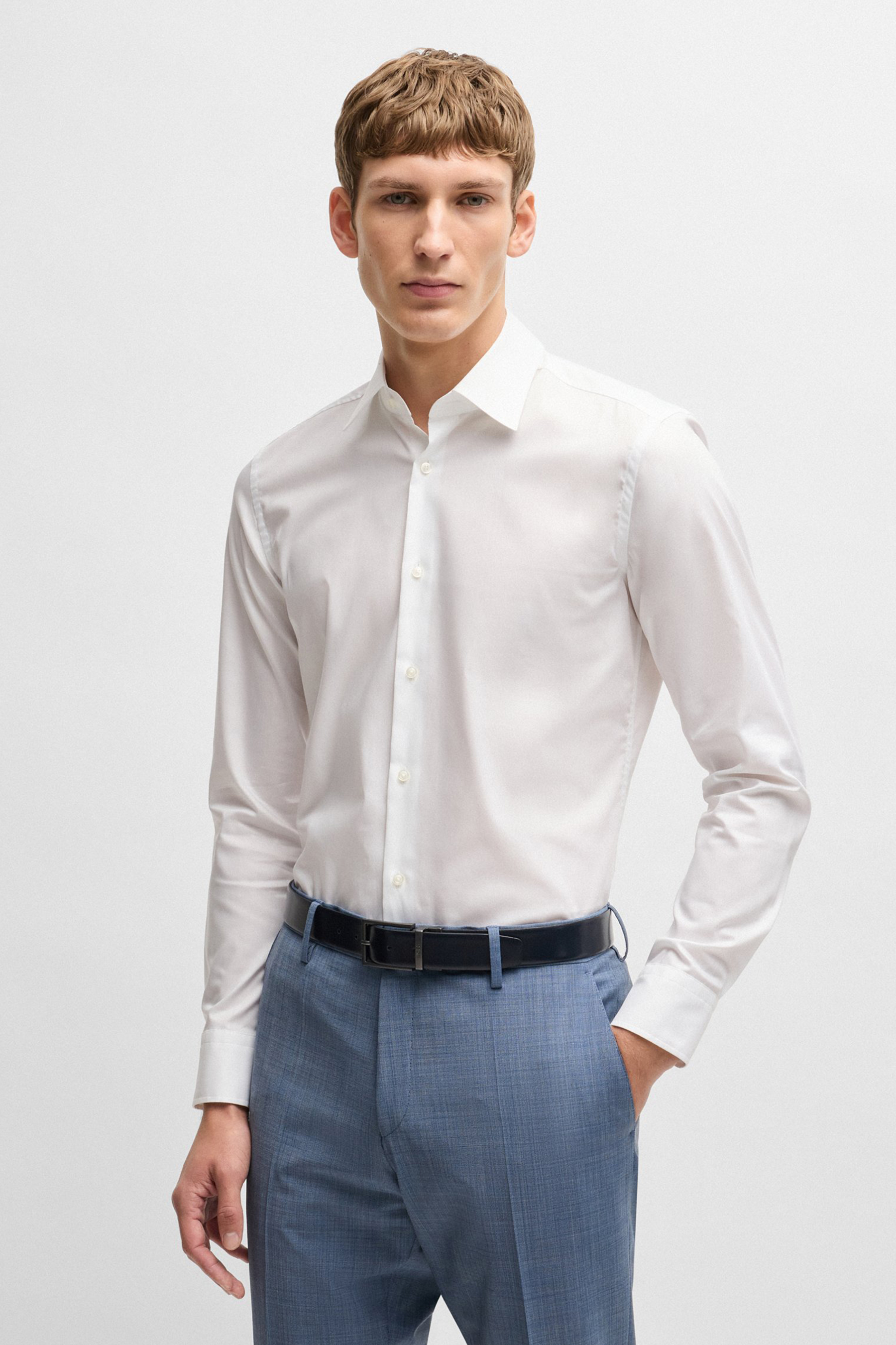 BOSS Slim Fit Cotton Poplin Business Shirt Hank BOSS Slim Fit Cotton Poplin Business Shirt Hank