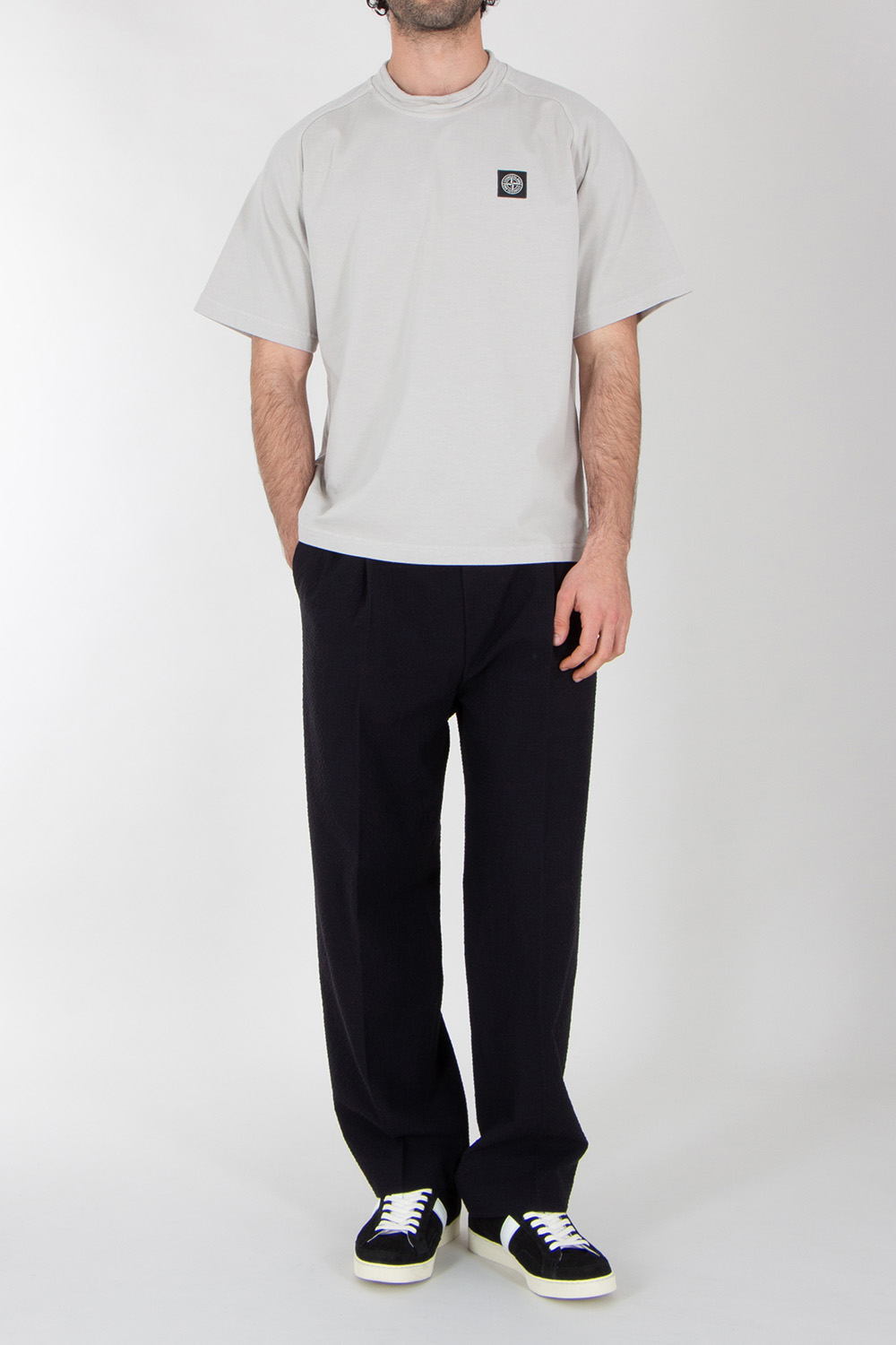 STONE ISLAND Relaxed Fit Short Sleeved Sweatshirt