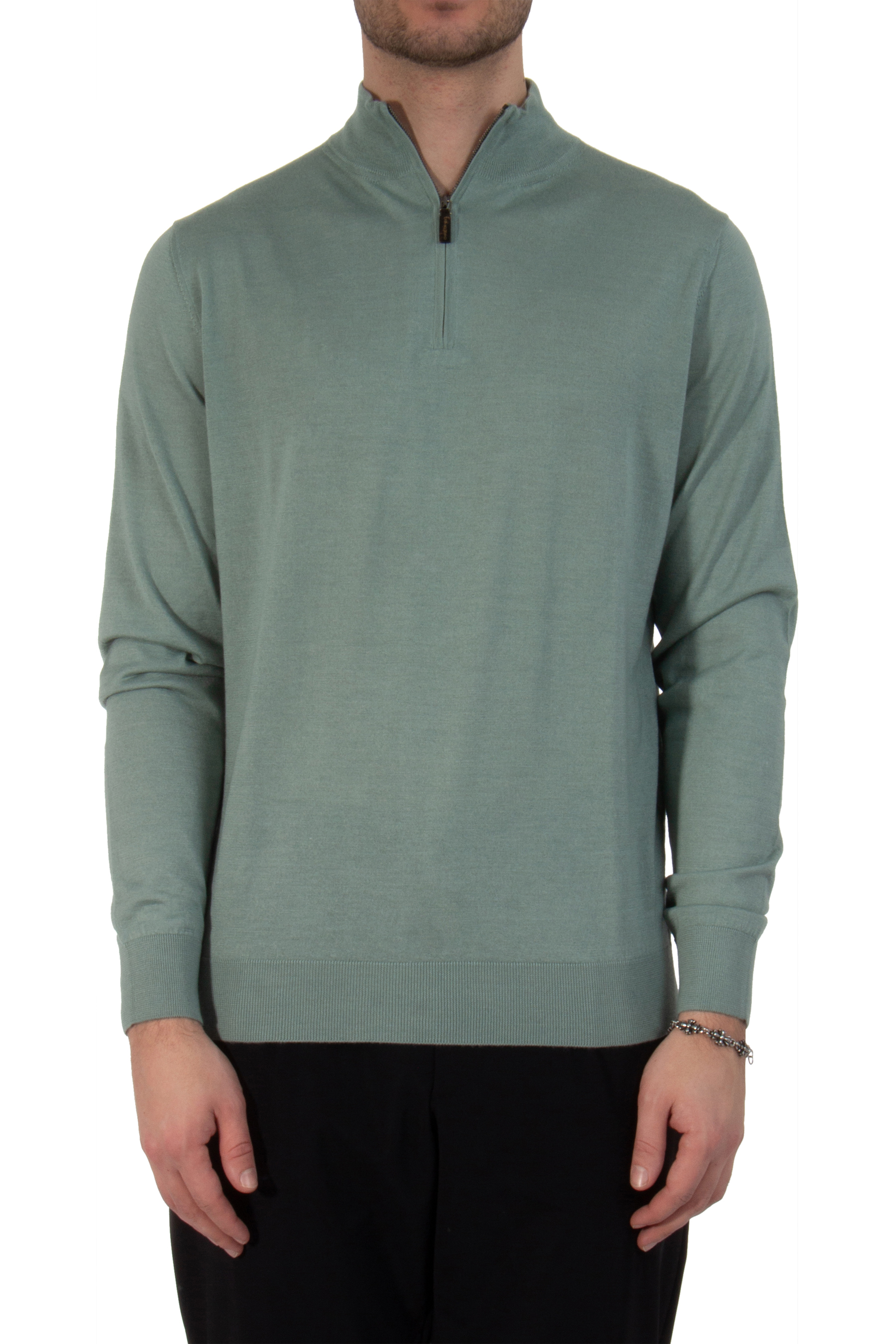 COLOMBO Cashmere Silk Blend Half Zip Sweater COLOMBO Cashmere Silk Blend Half Zip Sweater