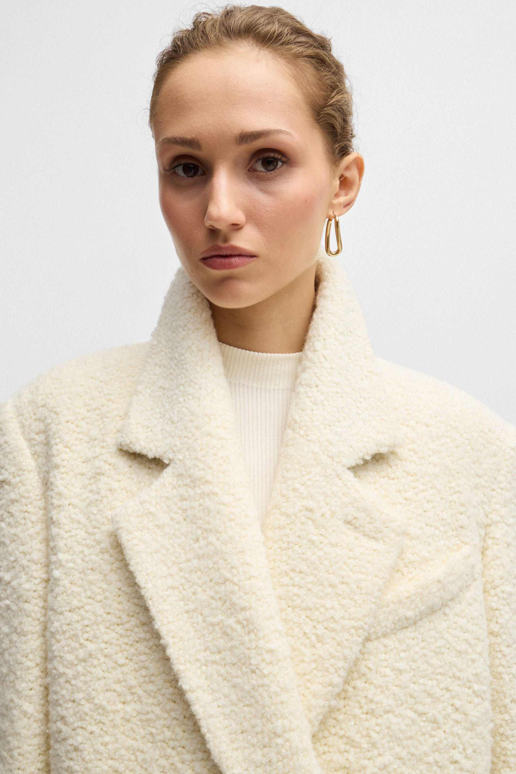 BOSS Bouclé Tweed Coat Cadensi BOSS Bouclé Tweed Coat Cadensi