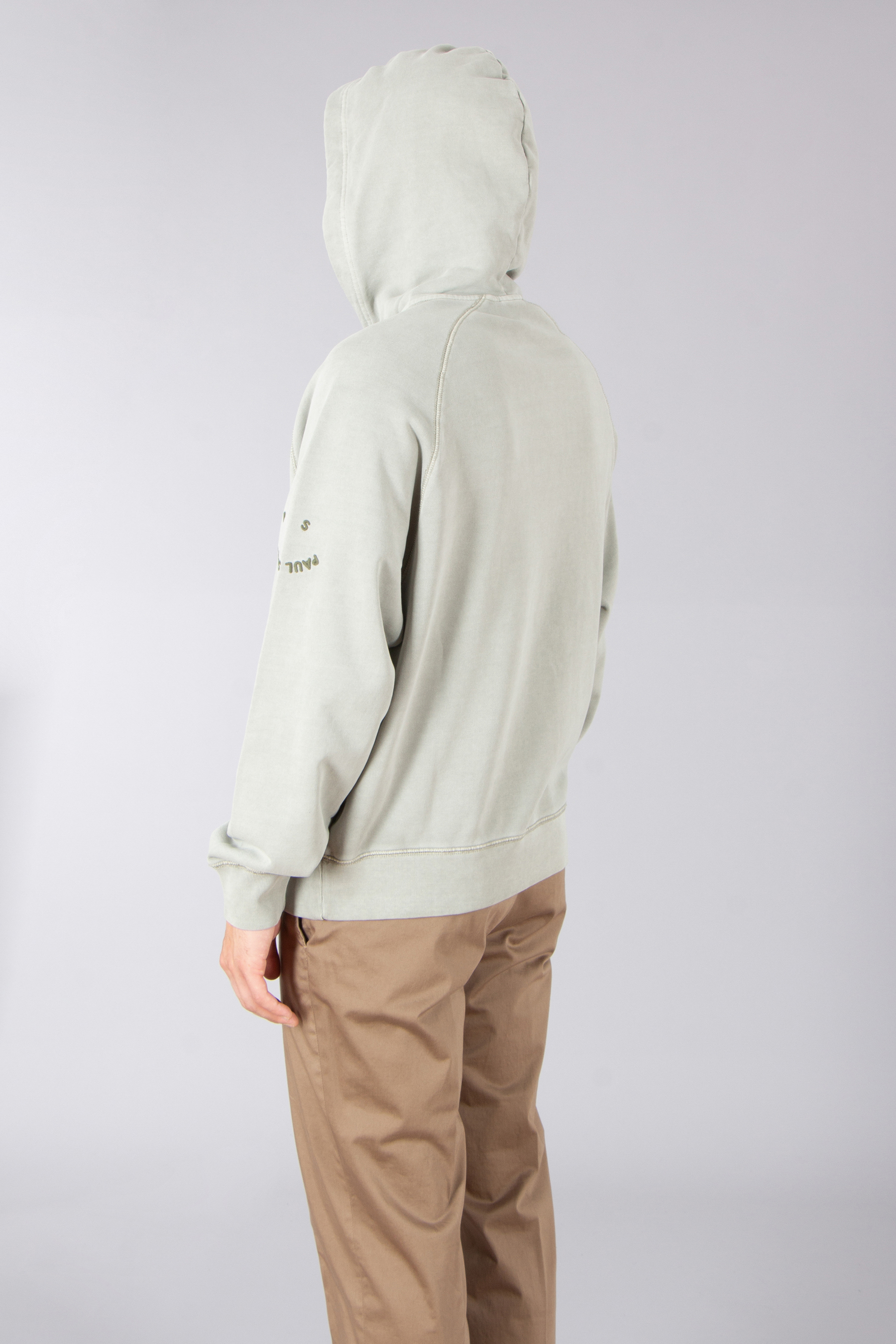 PAUL SMITH Relaxed Fit Happy Embroidery Organically Grown Cotton French Terry Hoodie PAUL SMITH Relaxed Fit Happy Embroidery Organically Grown Cotton French Terry Hoodie