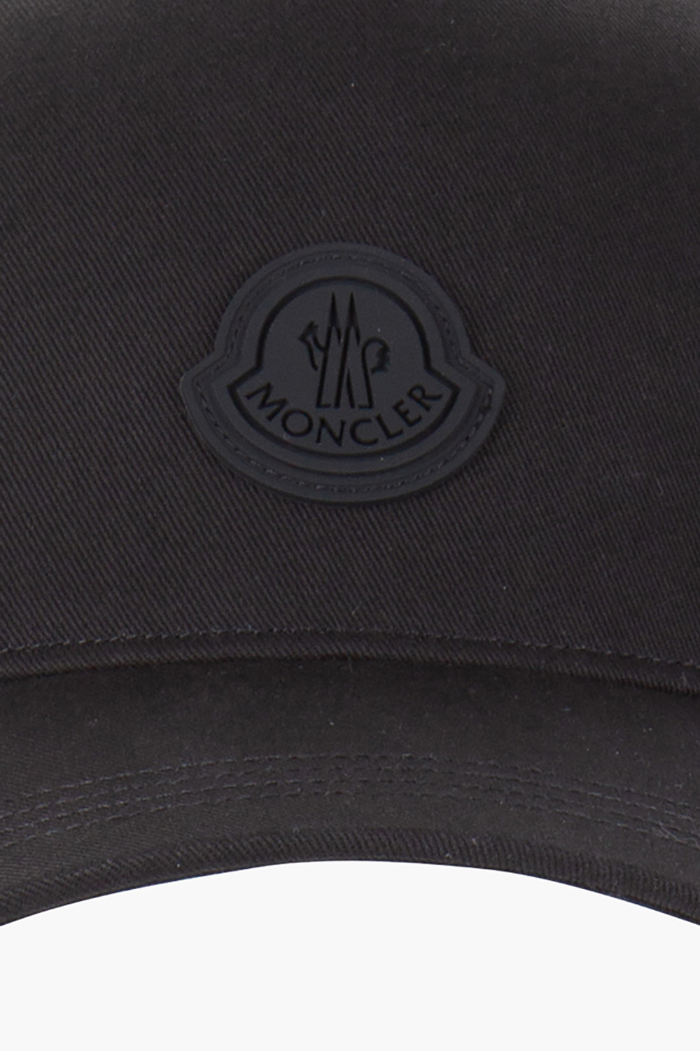 MONCLER Logo Patch Cotton Gabardine Baseball Cap