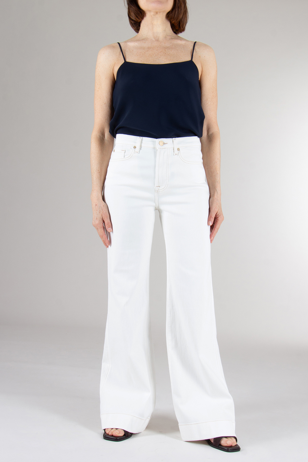 7 FOR ALL MANKIND Flared Cotton mix Denim Jeans Dojo