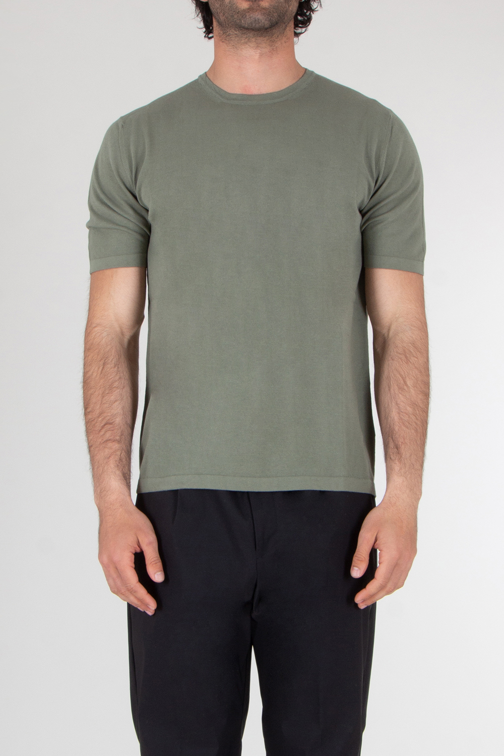 ROBERTO COLLINA Slim fit knitted Cotton T-Shirt