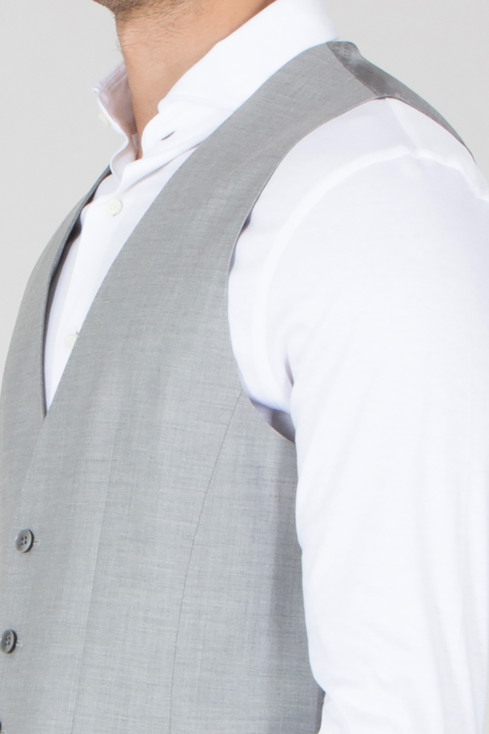 BOSS Slim Fit Virgin Wool Stretch Blend Suit Waistcoat H-Huge