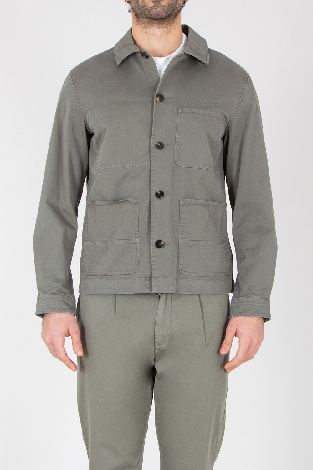 WOOLRICH Regular Fit Cotton Stretch Twill Chore Jacket