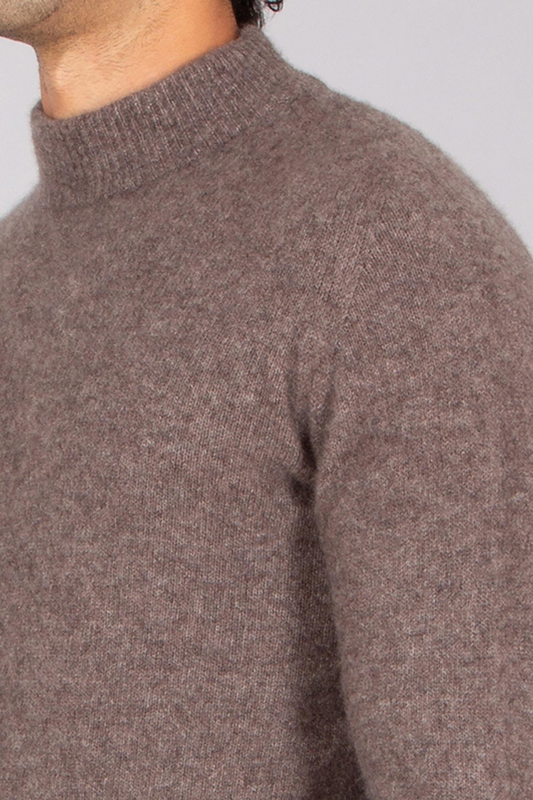 ROBERTO COLLINA Regular Fit Cashmere-Silk Blend Mock Neck Sweater Strickwaren, Pullover, Erwachsener, Mann, Person