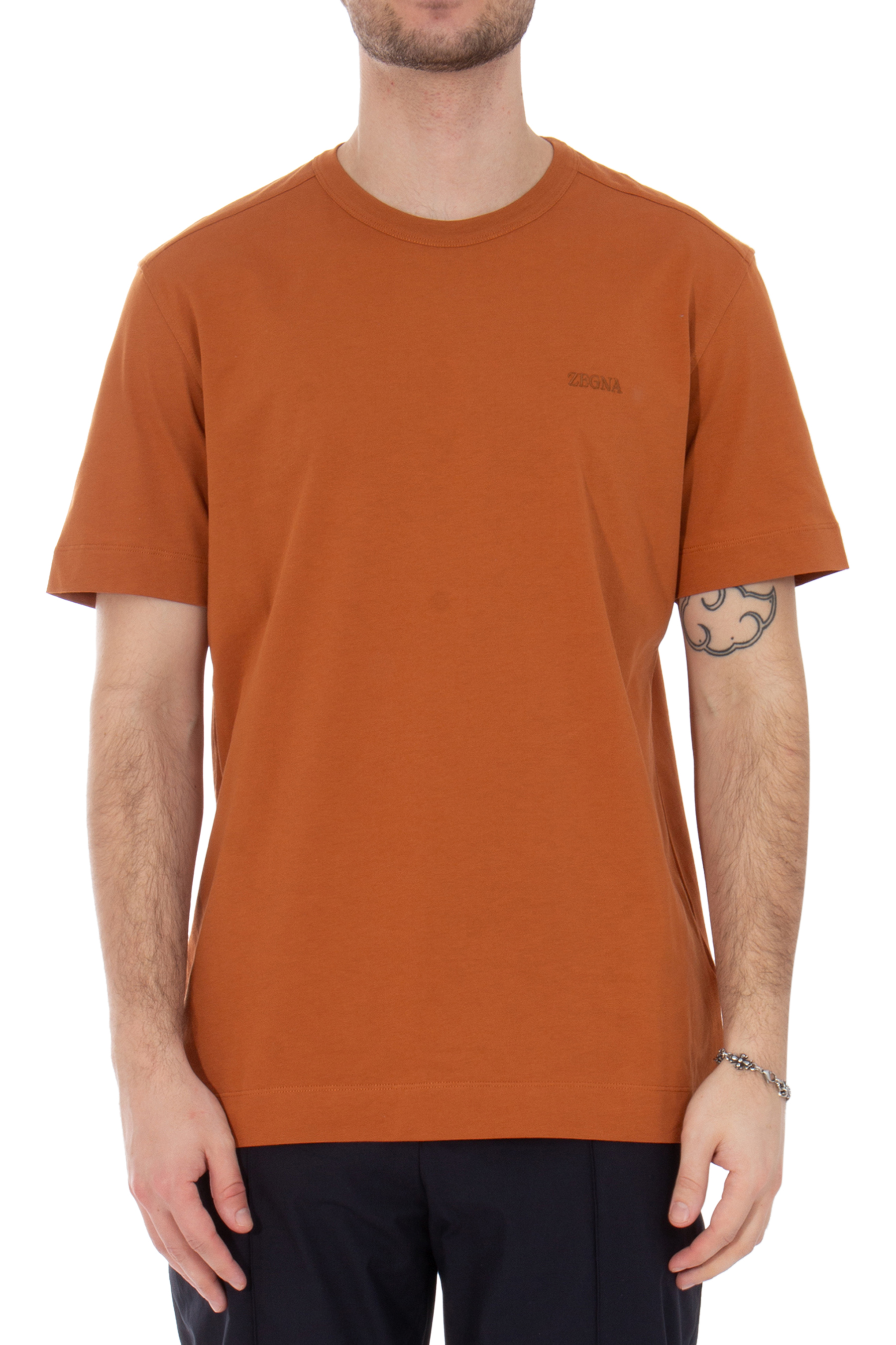 ZEGNA Embroidered Cotton Jersey Wear T-Shirt ZEGNA Embroidered Cotton Jersey Wear T-Shirt