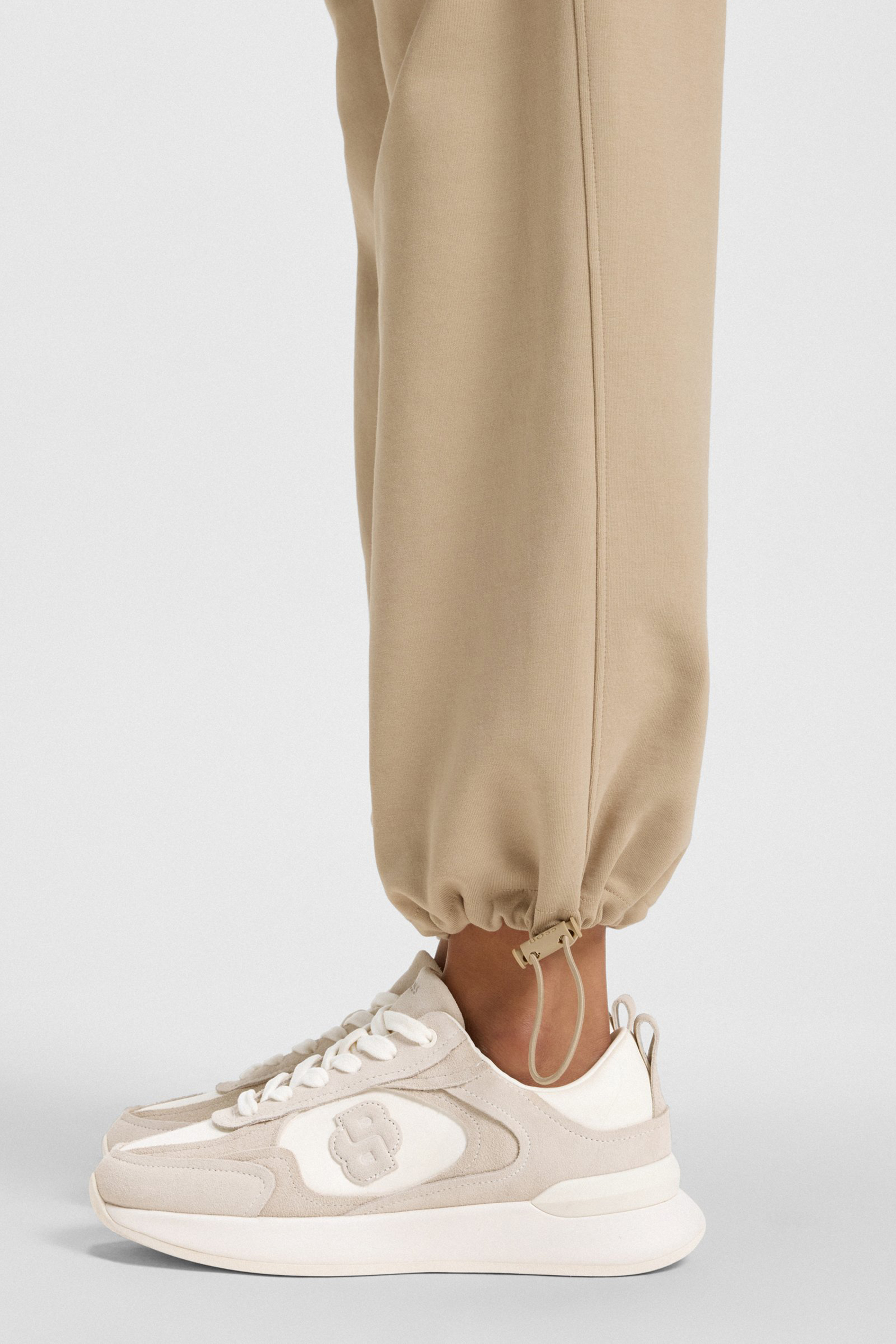 BOSS Faux Leather & Suede Sneakers B Icon Schuhwerk, Schuh, Sneaker, Khaki, Hosen
