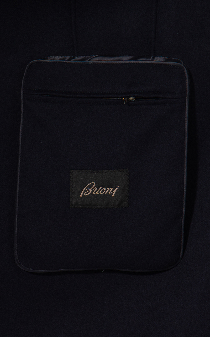 BRIONI Regular Fit Wool-Cashmere Blend Chesterfield Coat