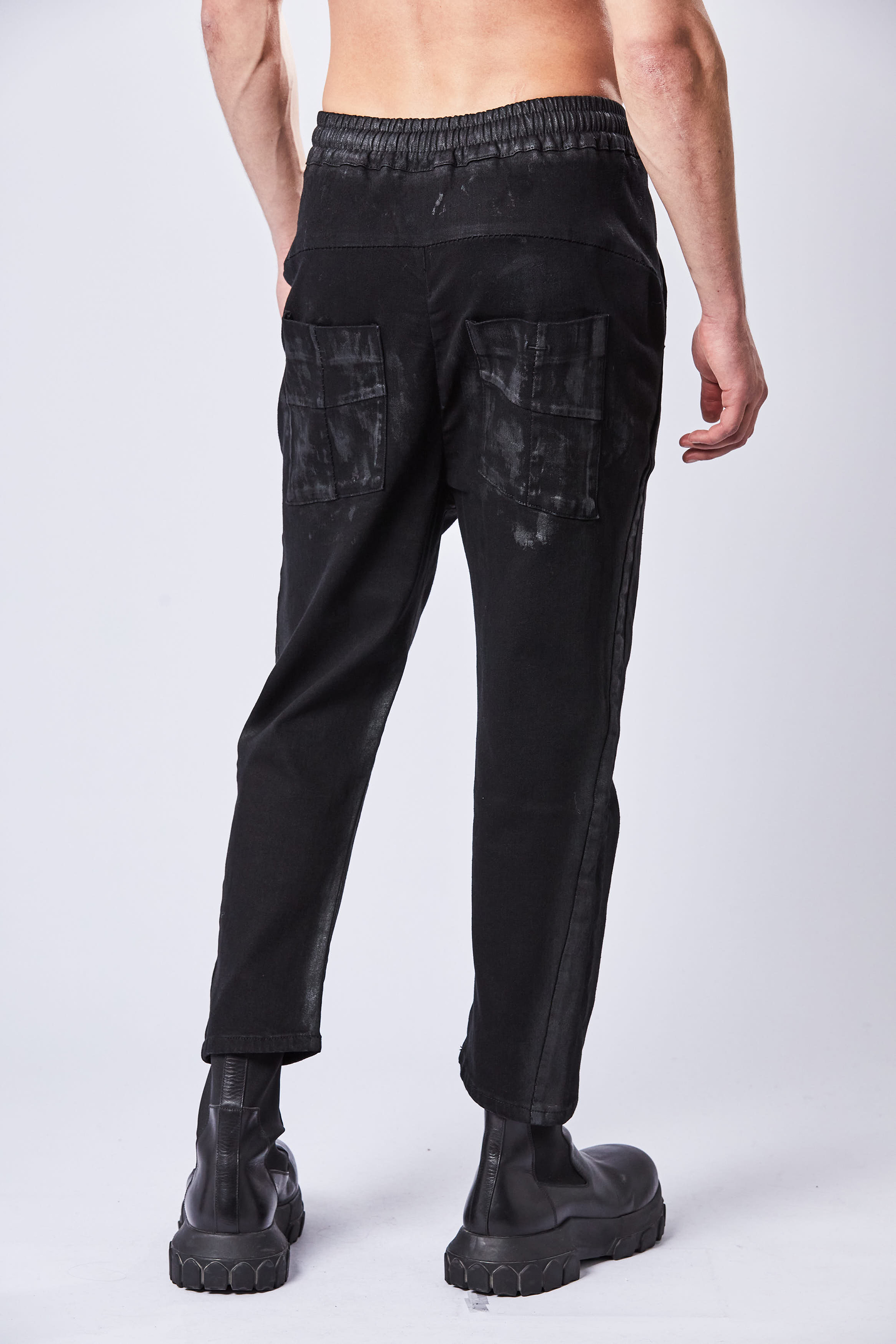 THOM KROM Cropped Crotch Denim Stretch Pants THOM KROM Cropped Crotch Denim Stretch Pants