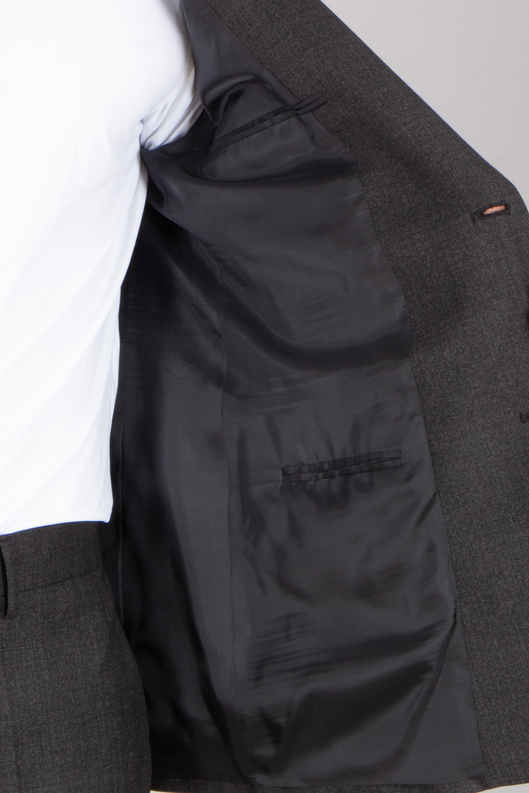 EMPORIO ARMANI Regular Fit Micro Pattern Virgin Wool Suit Executive Line Weste, Mantel, Bluse, Jacke, Langarm