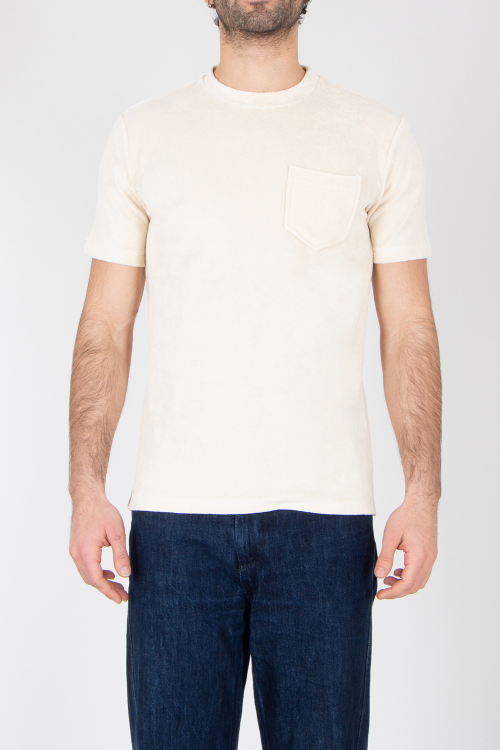 AURÉLIEN Slim Fit Cotton Blend Terry T-Shirt