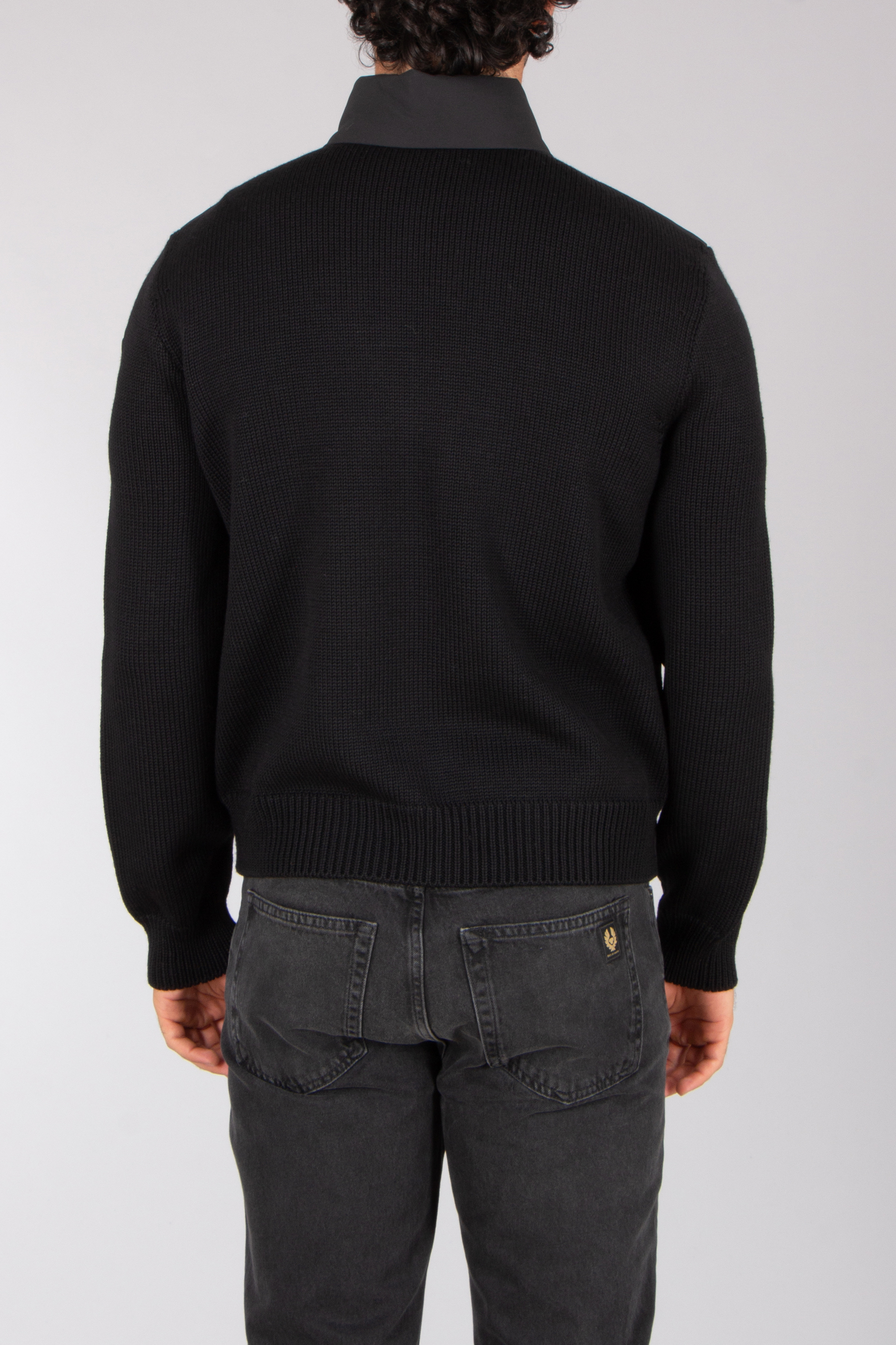 MONCLER Regular Fit Down Padded Virgin Wool Cardigan Bekleidung, Strickwaren, Pullover, Hosen