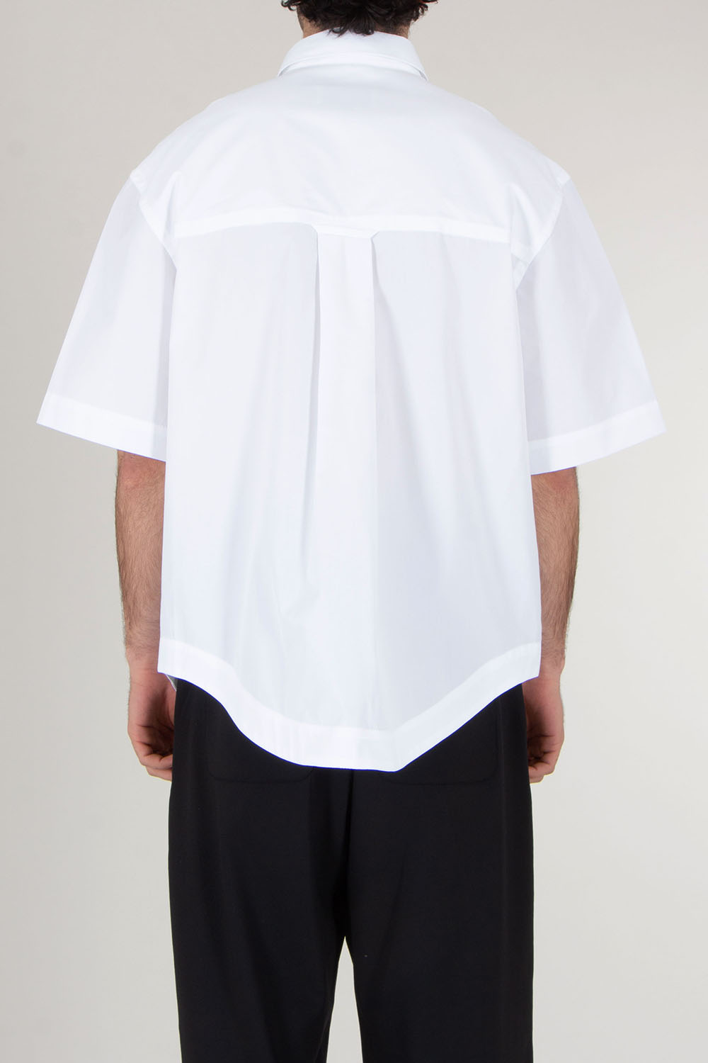 AMI PARIS Oversized Short Sleeve Cotton Shirt 