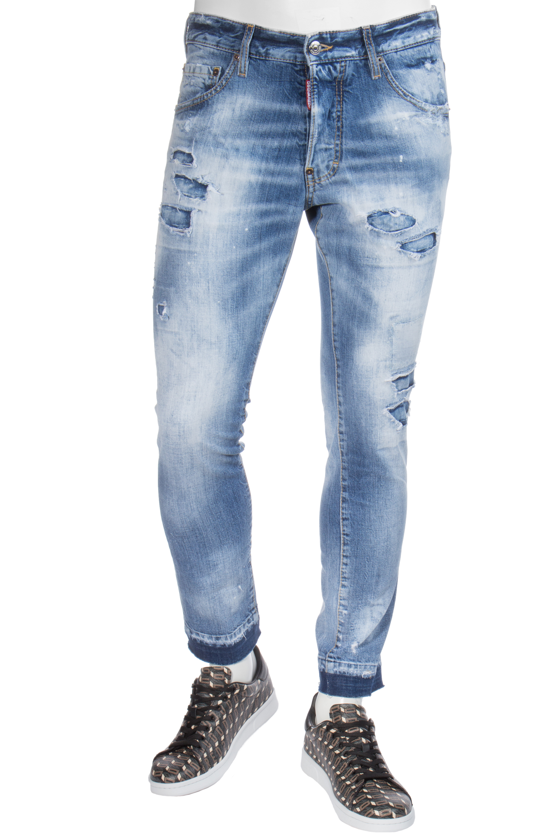 DSQUARED2 Bleached Cotton Jeans D2
