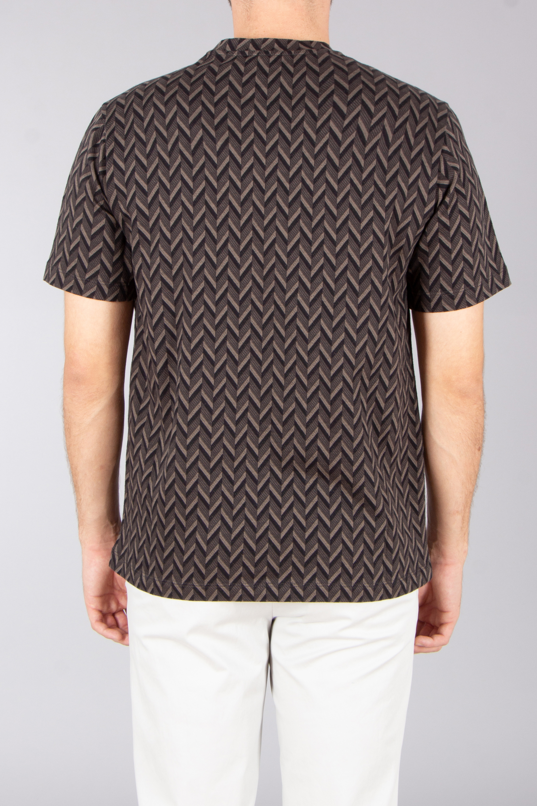 EMPORIO ARMANI Icon Collection Jacquared Cotton Jersey T-Shirt
