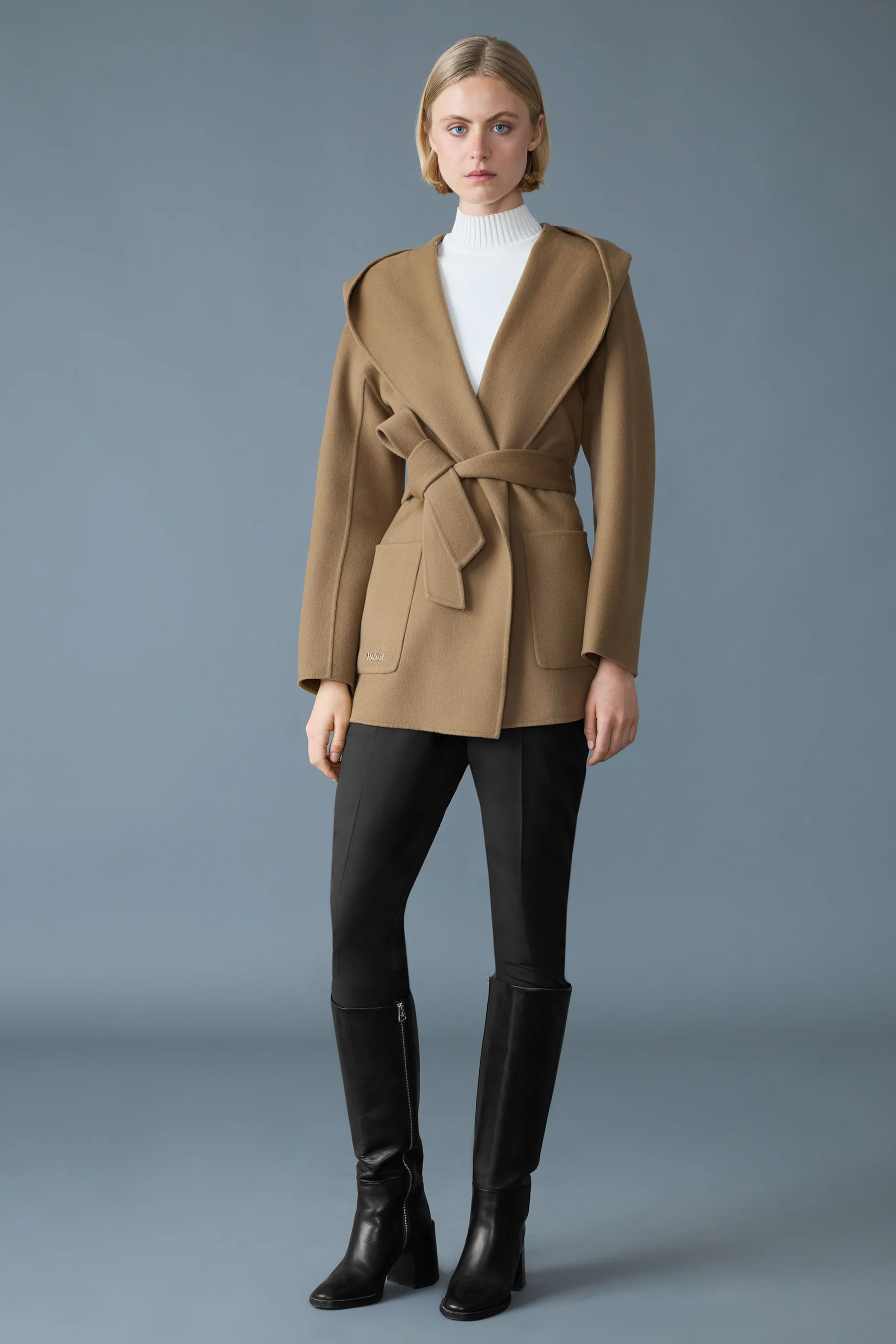 MACKAGE Relaxed Fit Double-Face Wool Wrap Jacket Paya Bekleidung, Mantel, Blazer, Person