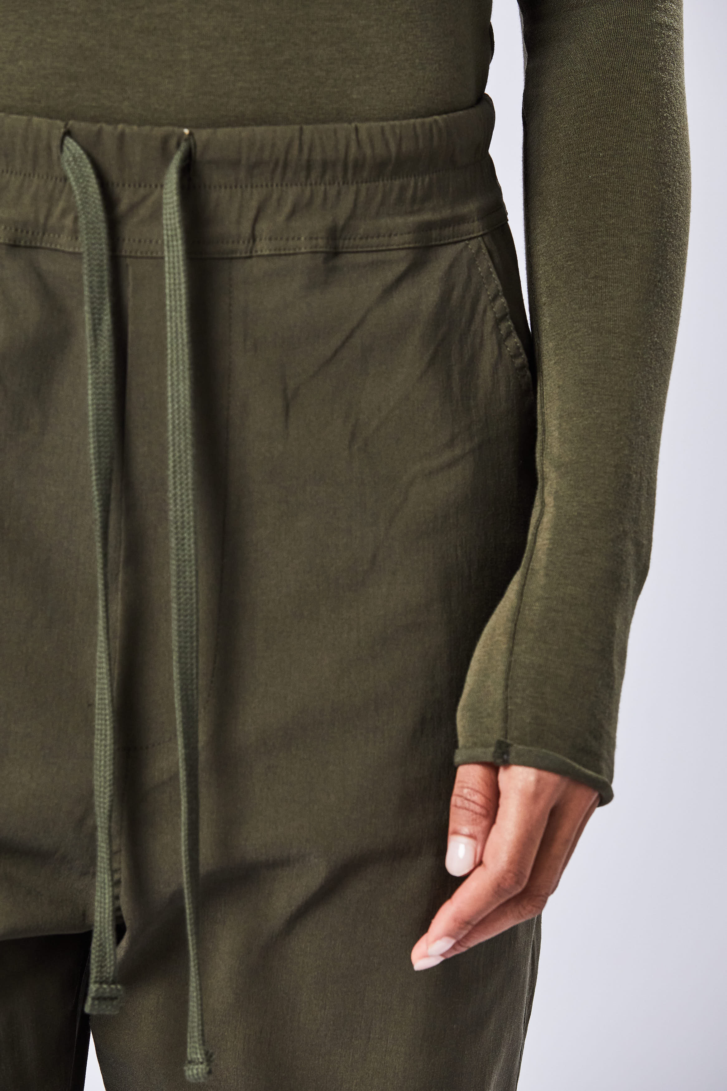 THOM KROM Stretch Fabric Dropped Crotch Pants THOM KROM Stretch Fabric Dropped Crotch Pants